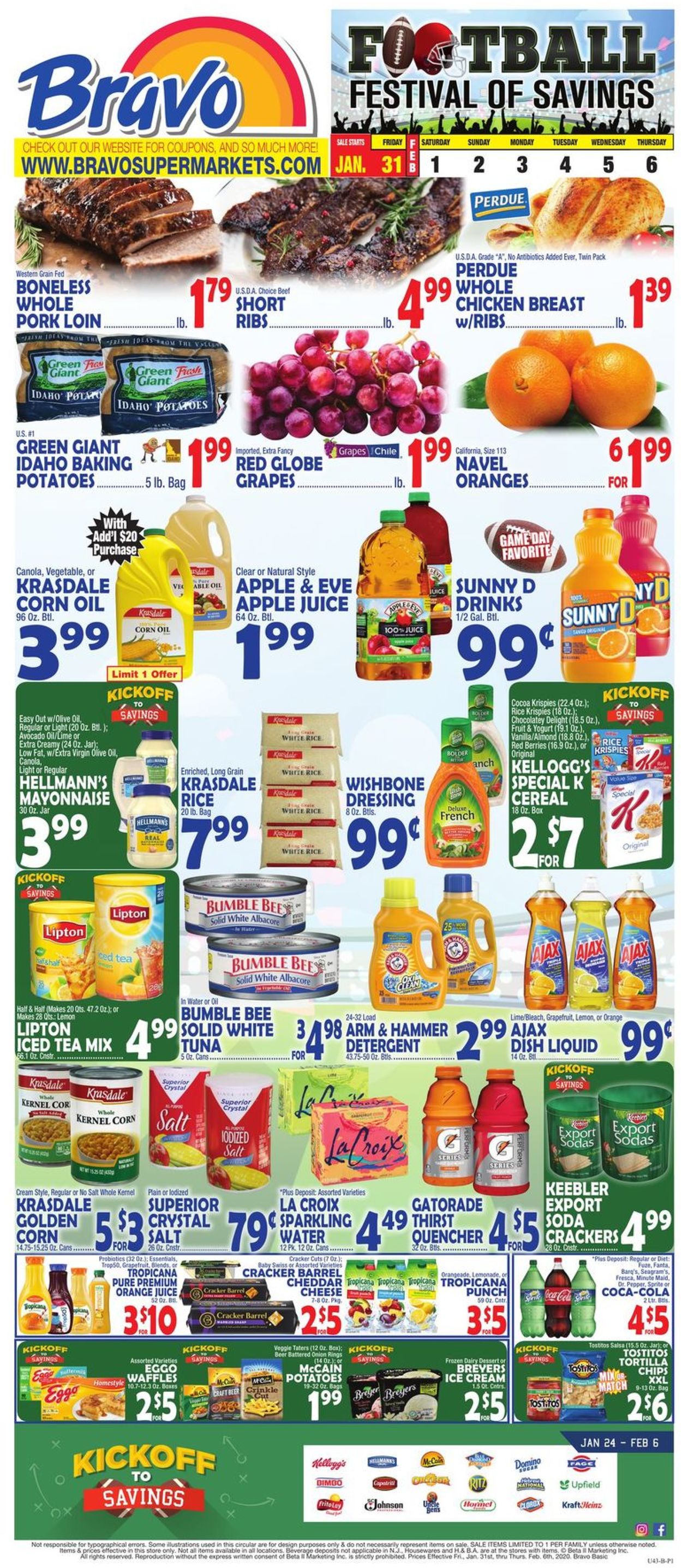 Bravo Supermarkets Weekly Ad Circular - valid 01/31-02/06/2020