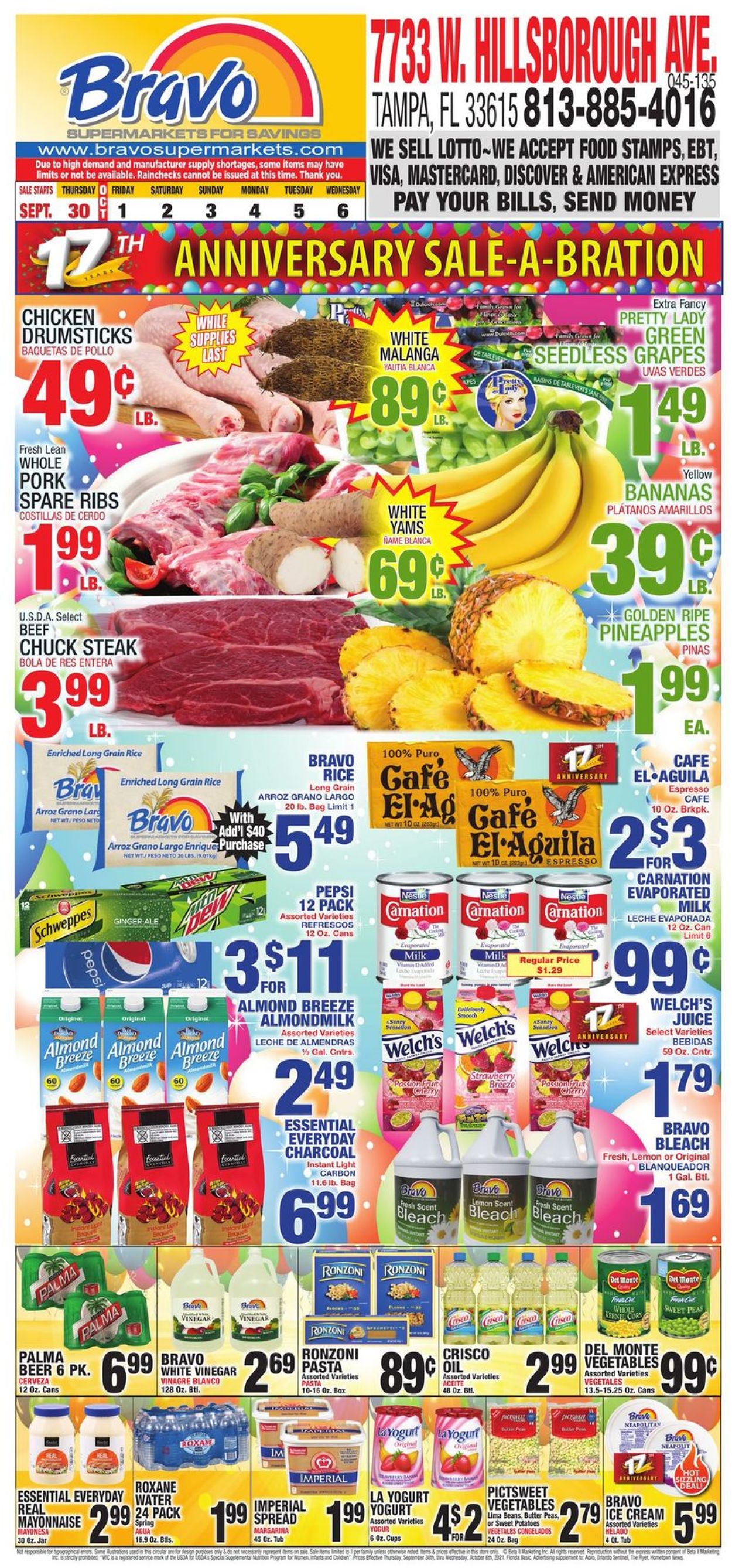 Bravo Supermarkets Weekly Ad Circular - valid 09/30-10/06/2021