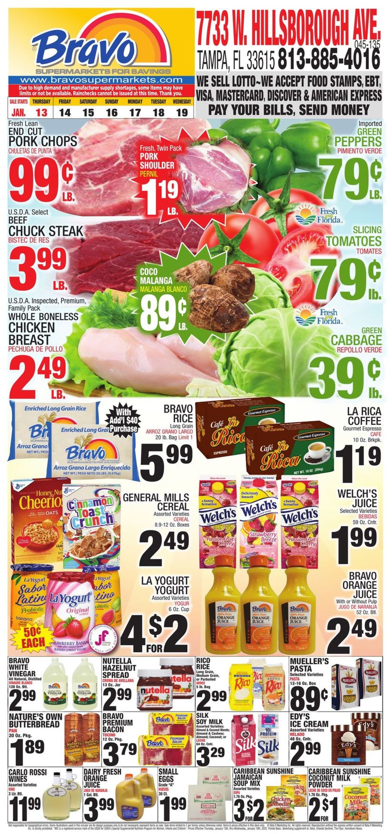 Bravo Supermarkets Weekly Ad Circular - valid 01/13-01/19/2022