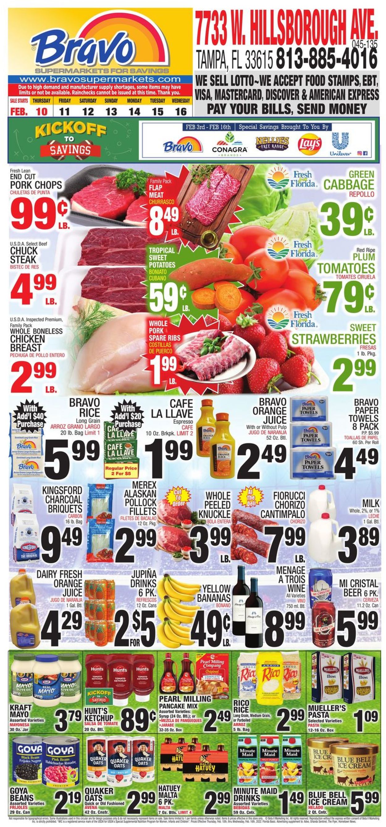 Bravo Supermarkets Weekly Ad Circular - valid 02/10-02/16/2022