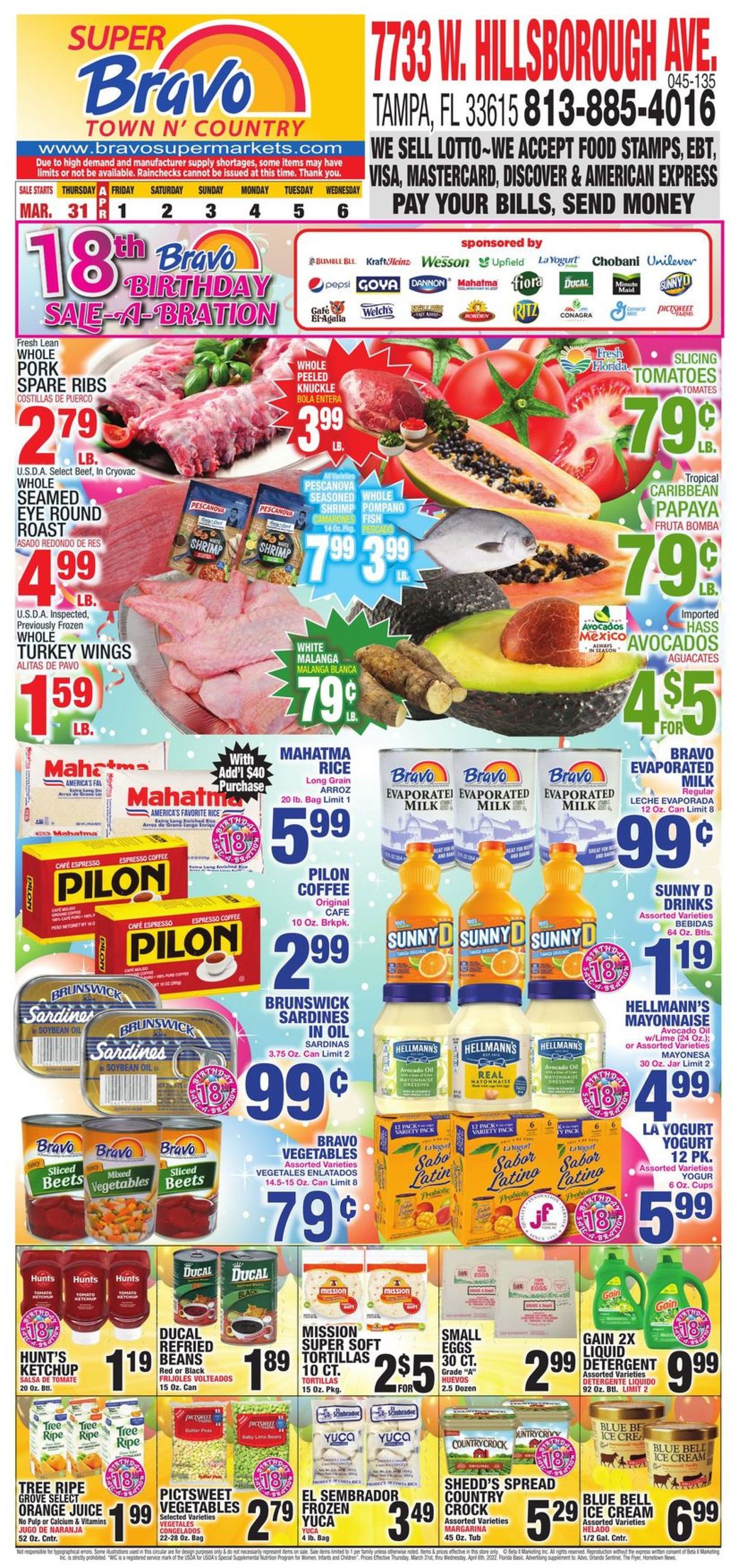 Bravo Supermarkets Weekly Ad Circular - valid 03/31-04/06/2022