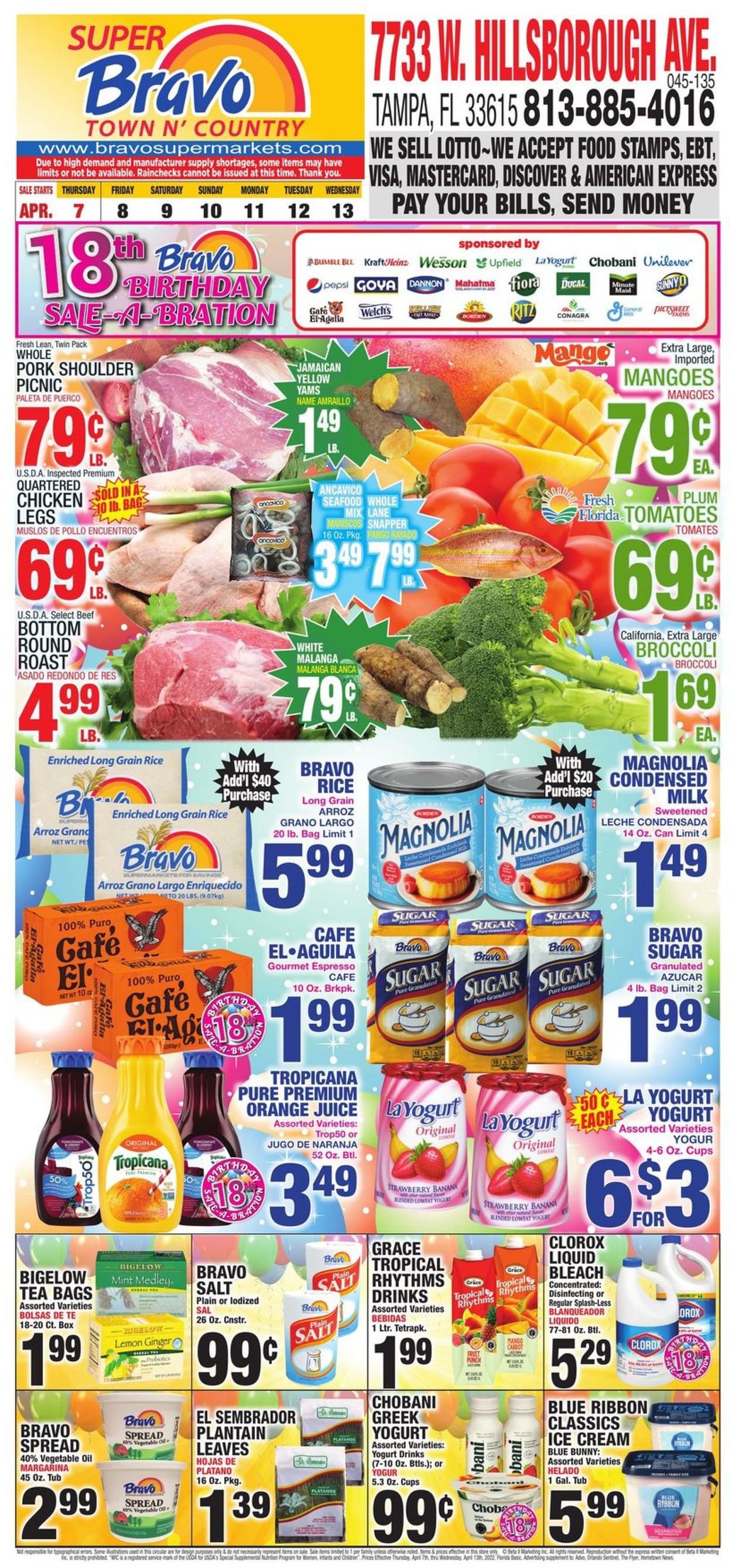 Bravo Supermarkets Weekly Ad Circular - valid 04/07-04/13/2022