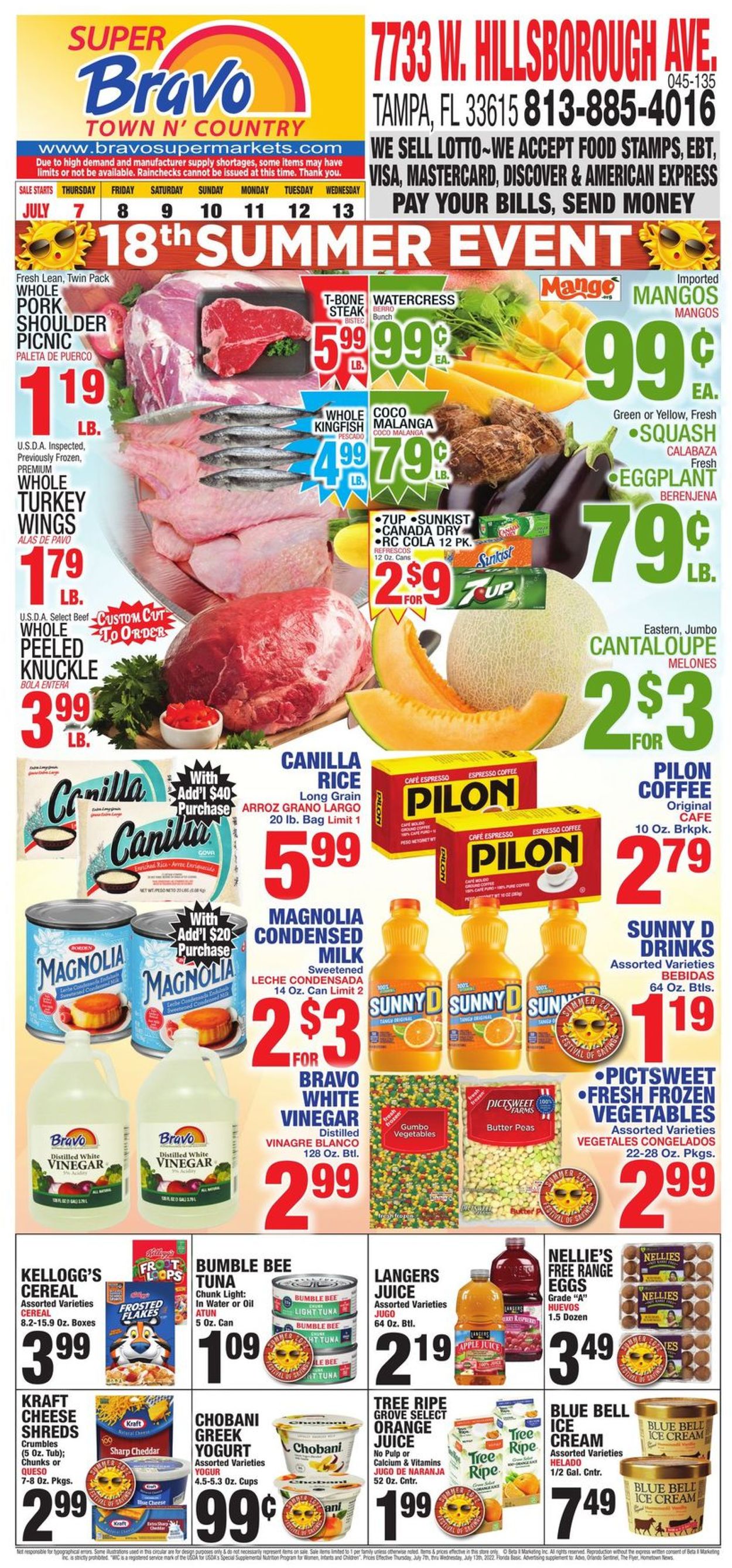 Bravo Supermarkets Weekly Ad Circular - valid 07/07-07/13/2022