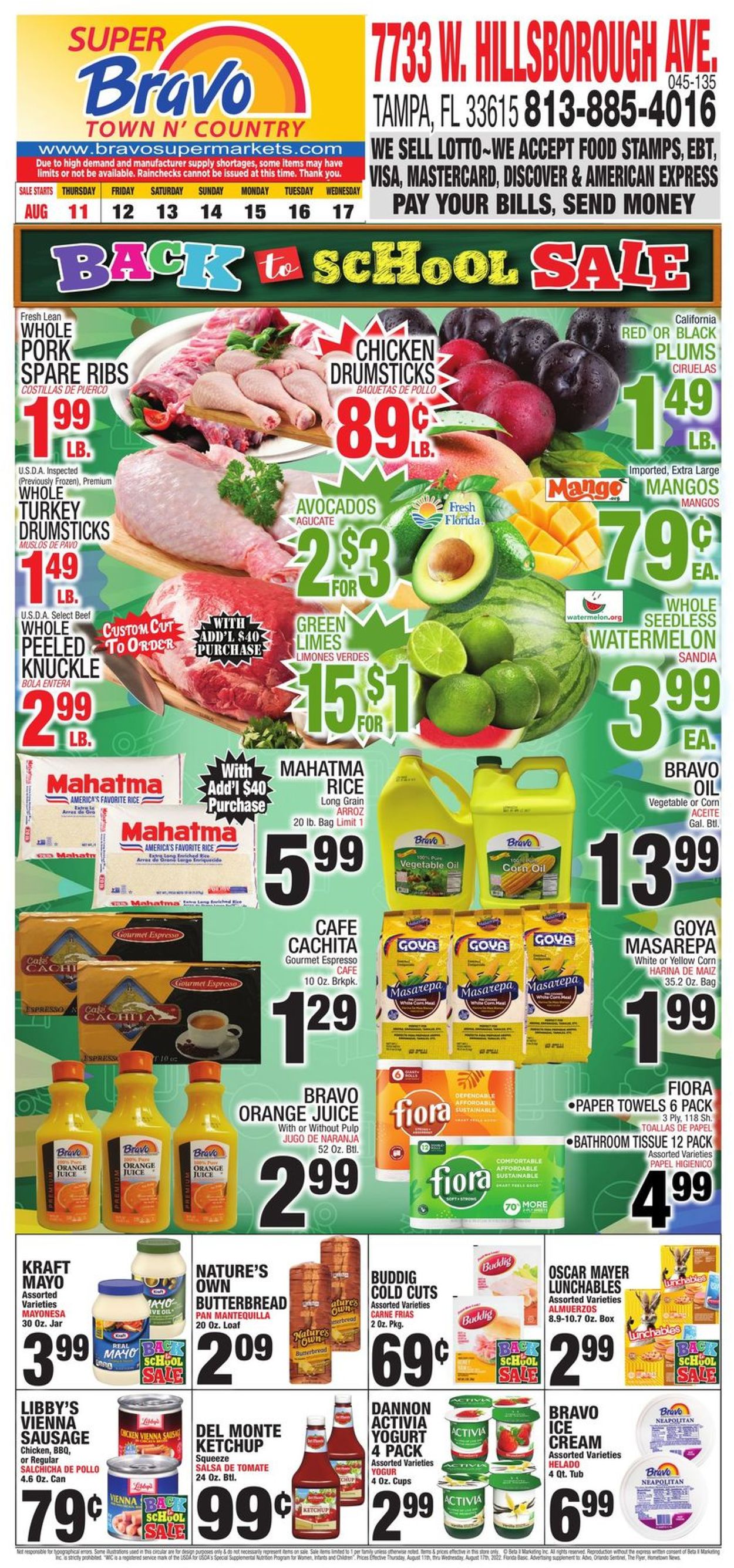 Bravo Supermarkets Weekly Ad Circular - valid 08/11-08/17/2022