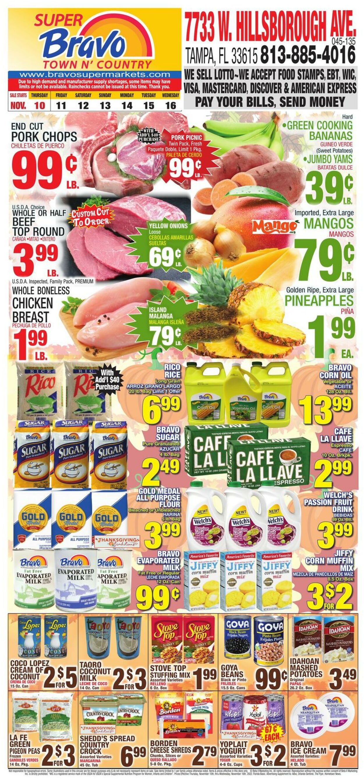 Bravo Supermarkets Weekly Ad Circular - valid 11/10-11/16/2022