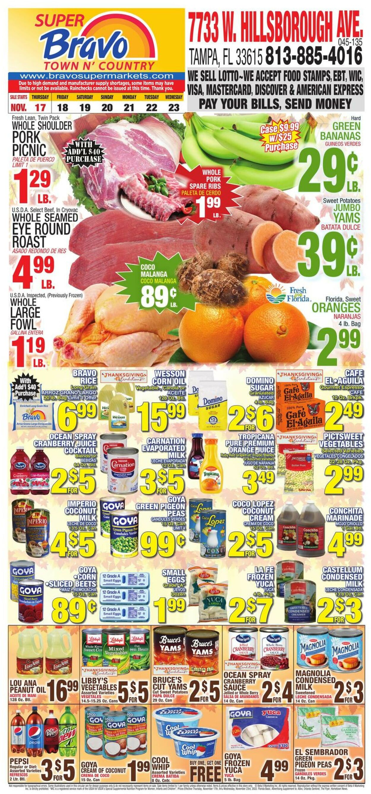 Bravo Supermarkets Weekly Ad Circular - valid 11/17-11/23/2022