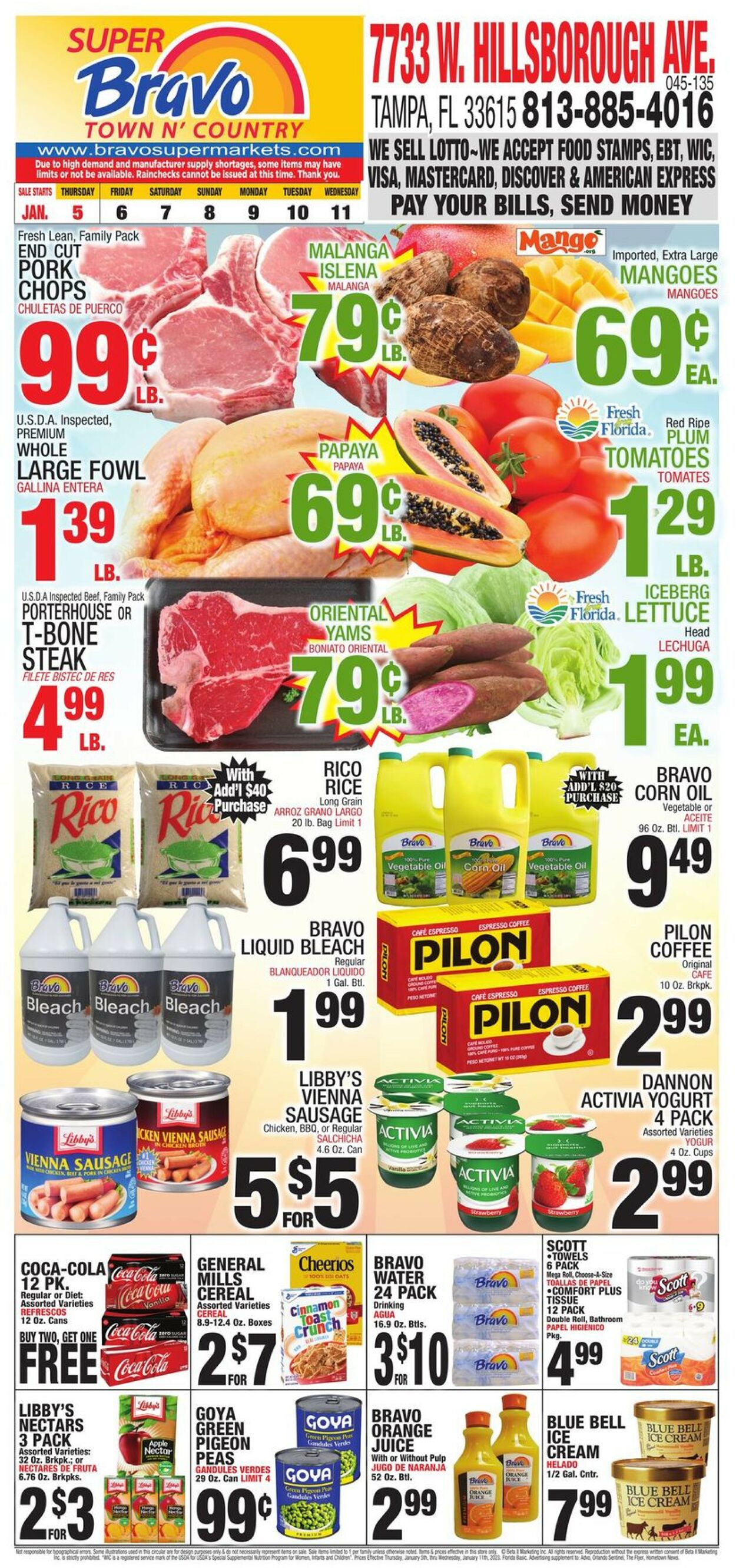 Bravo Supermarkets Weekly Ad Circular - valid 01/05-01/11/2023