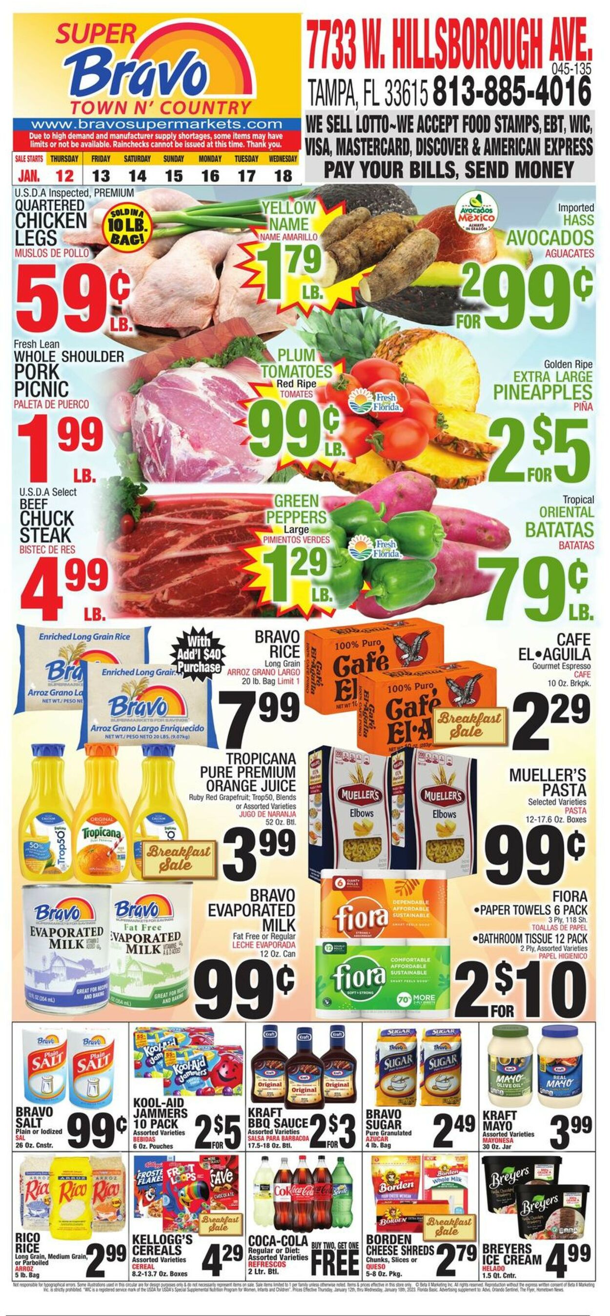 Bravo Supermarkets Weekly Ad Circular - valid 01/12-01/18/2023