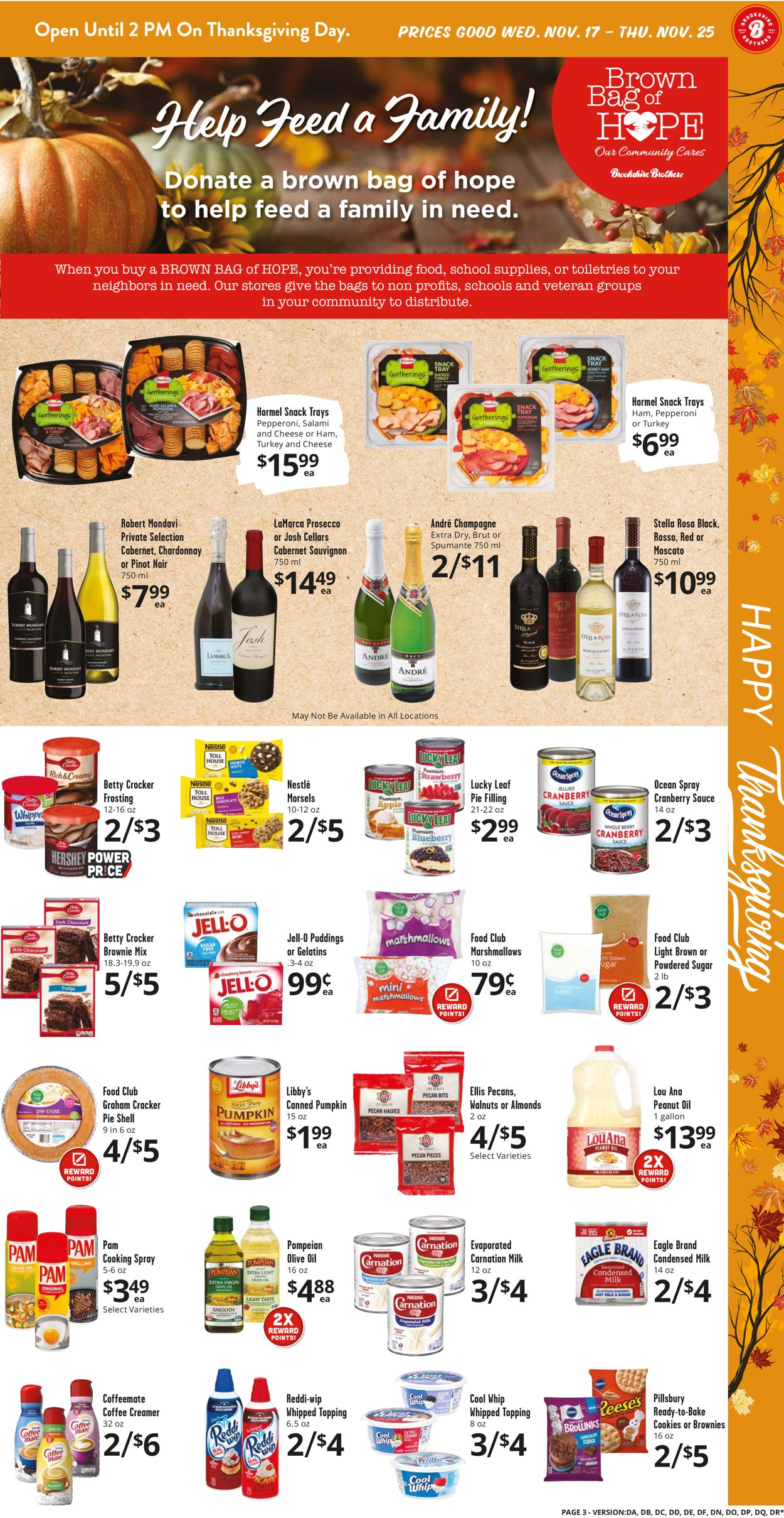 Brookshire Brothers THANKSGIVING 2021 Weekly Ad Circular - valid 11/17-11/25/2021 (Page 3)