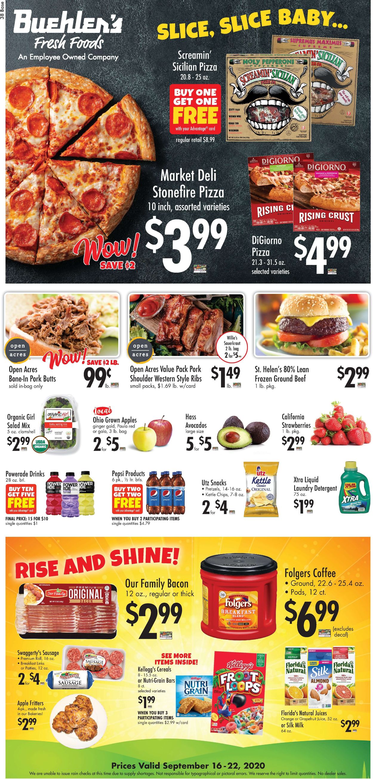 Buehler's Fresh Foods Weekly Ad Circular - valid 09/16-09/22/2020