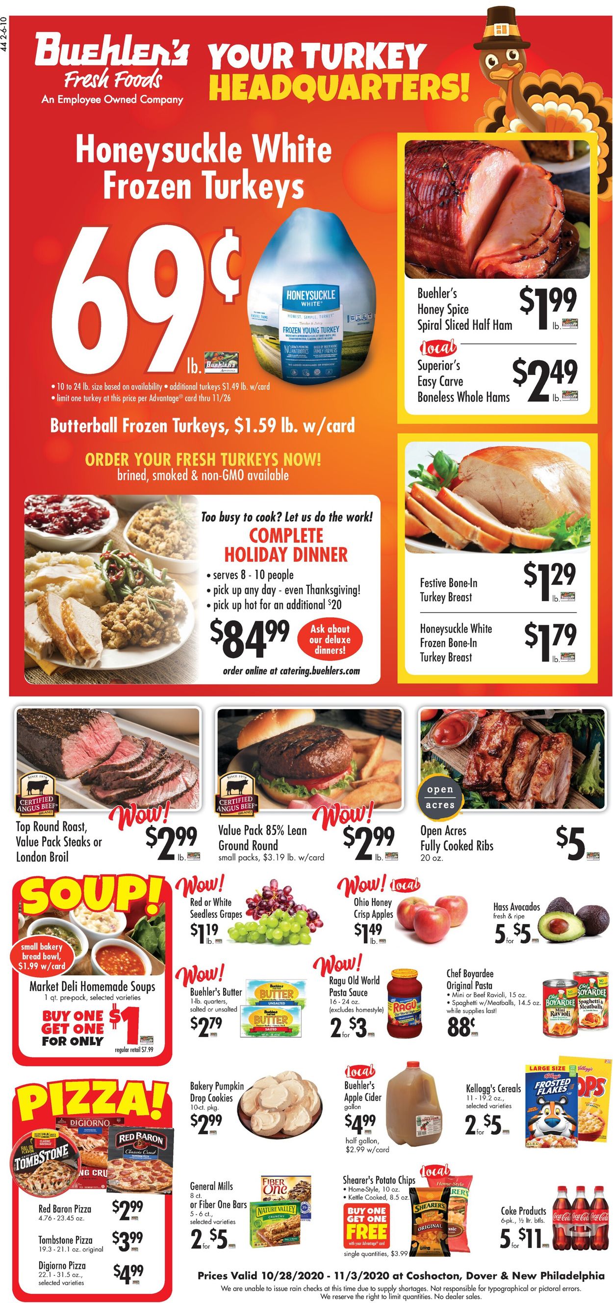Buehler's Fresh Foods Weekly Ad Circular - valid 10/28-11/03/2020