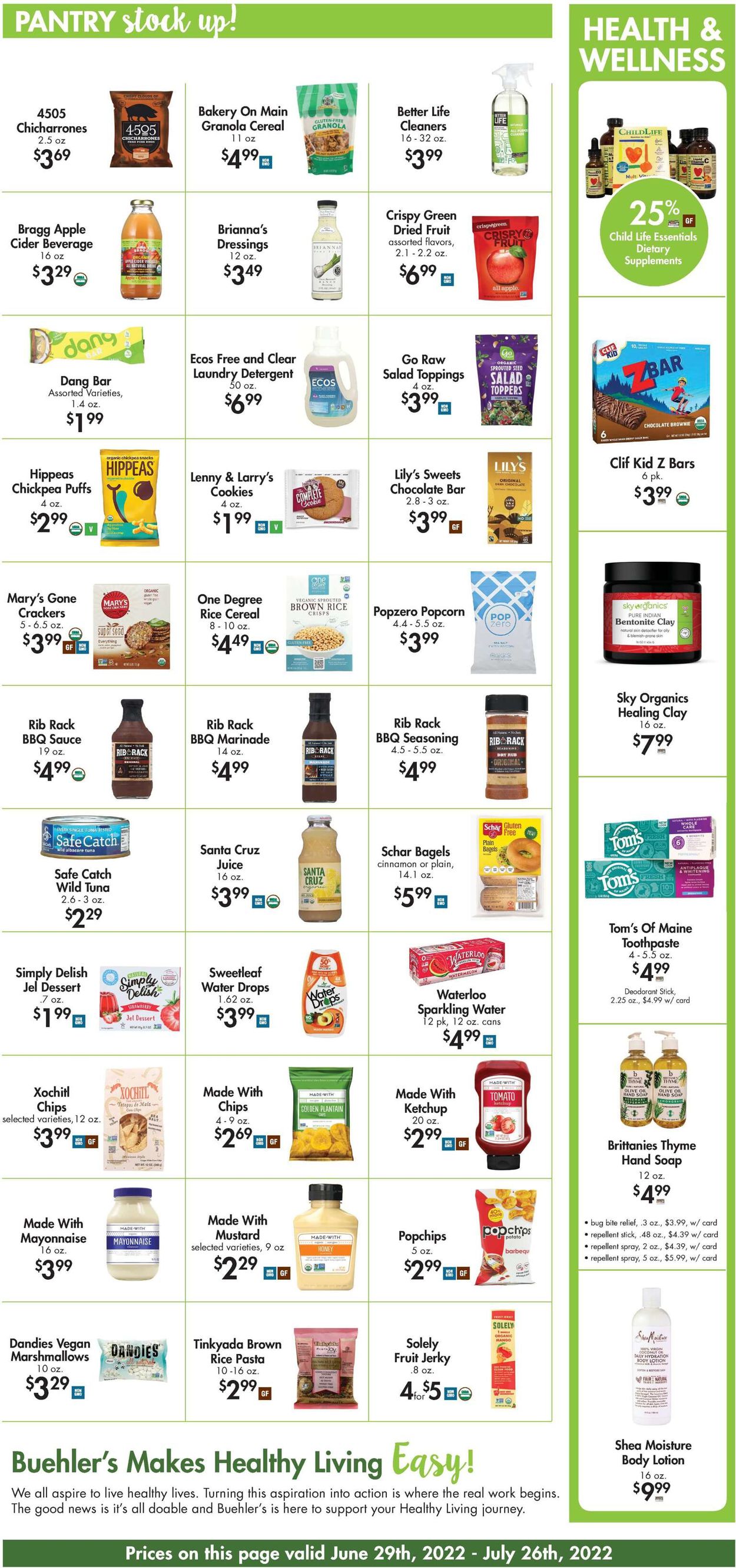 Buehler's Fresh Foods Weekly Ad Circular - valid 06/29-07/26/2022 (Page 2)