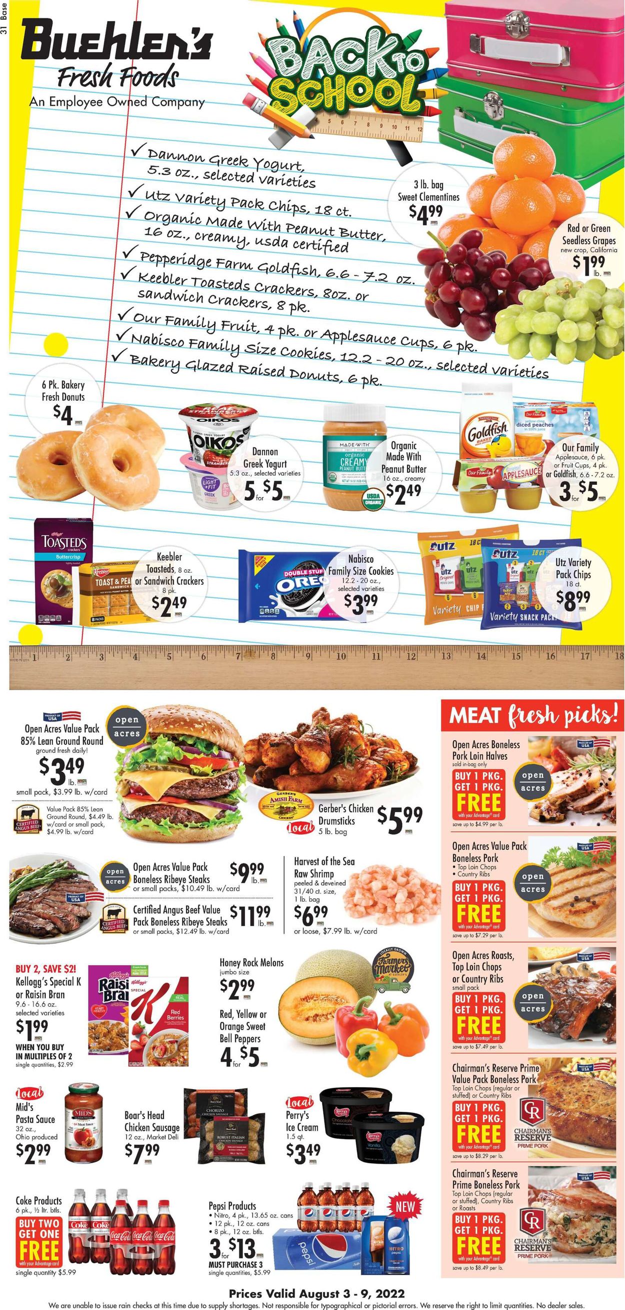 Buehler's Fresh Foods Weekly Ad Circular - valid 08/03-08/09/2022