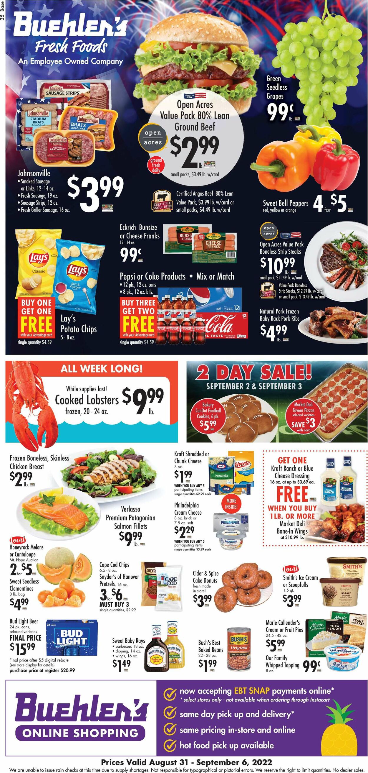 Buehler's Fresh Foods Weekly Ad Circular - valid 08/31-09/06/2022