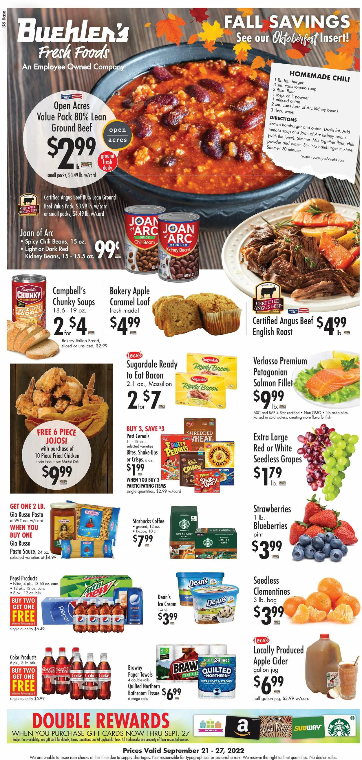Buehler's Fresh Foods Weekly Ad Circular - valid 09/21-09/27/2022