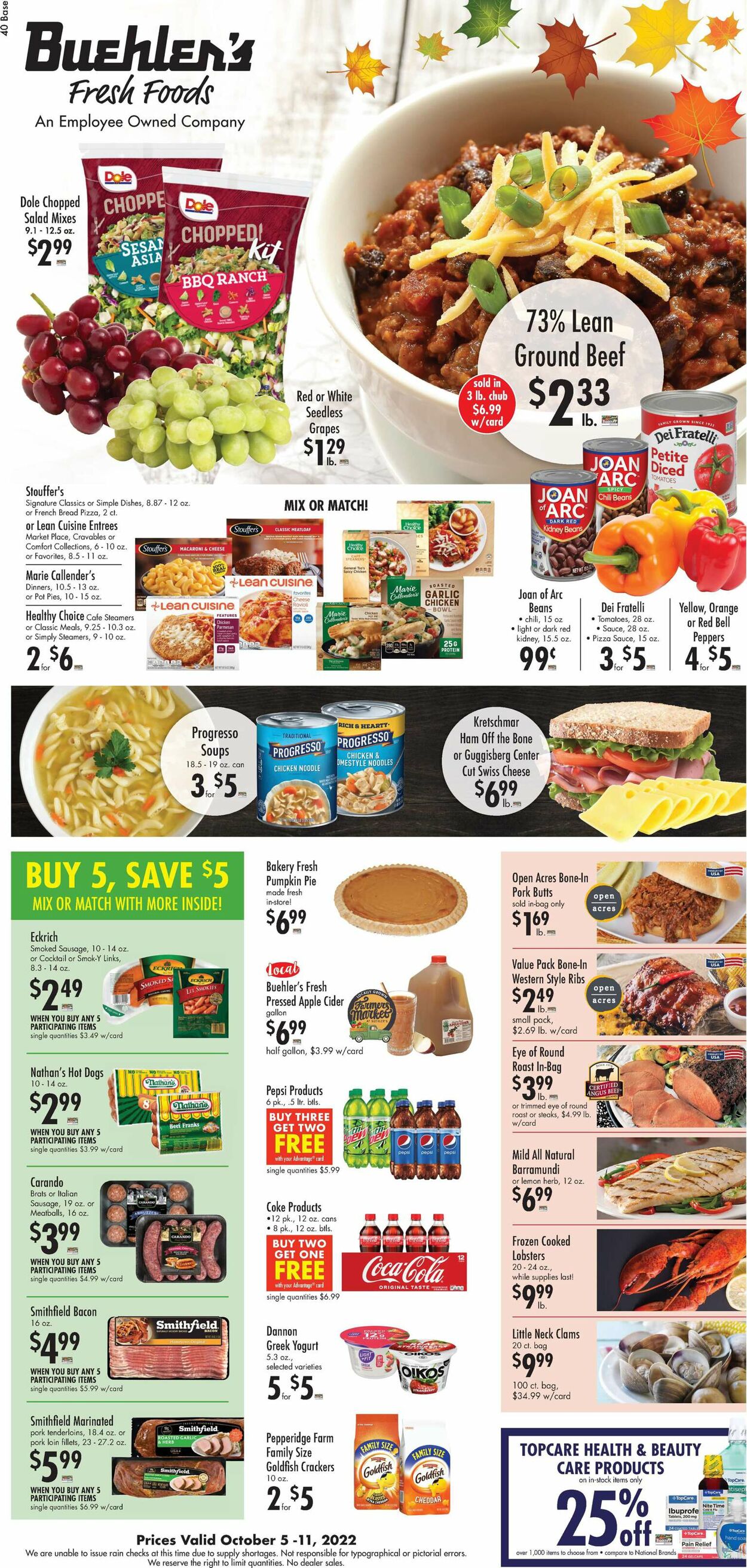 Buehler's Fresh Foods Weekly Ad Circular - valid 10/05-10/11/2022
