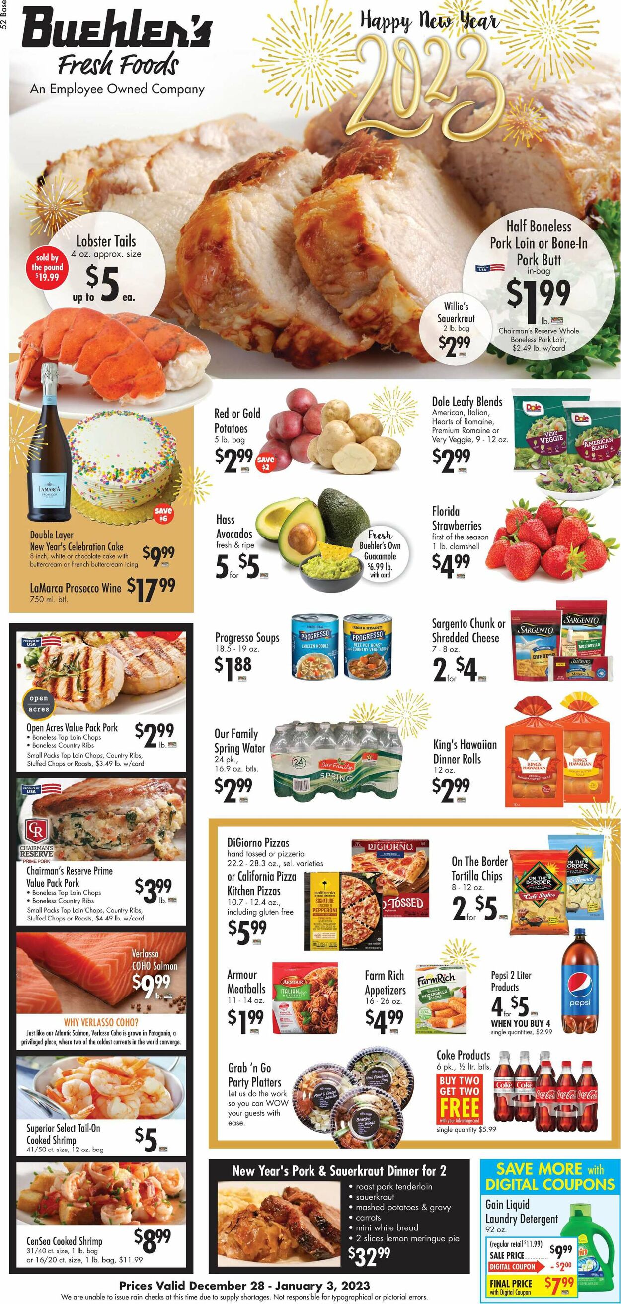 Buehler's Fresh Foods Weekly Ad Circular - valid 12/28-01/03/2023