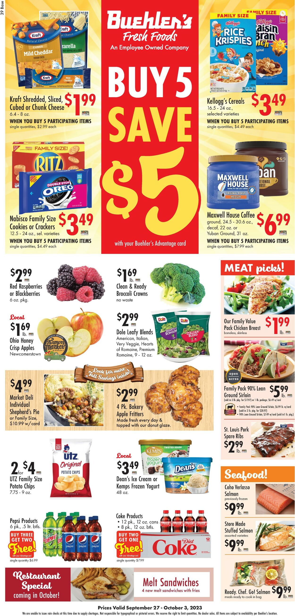 Buehler's Fresh Foods Weekly Ad Circular - valid 09/27-10/03/2023