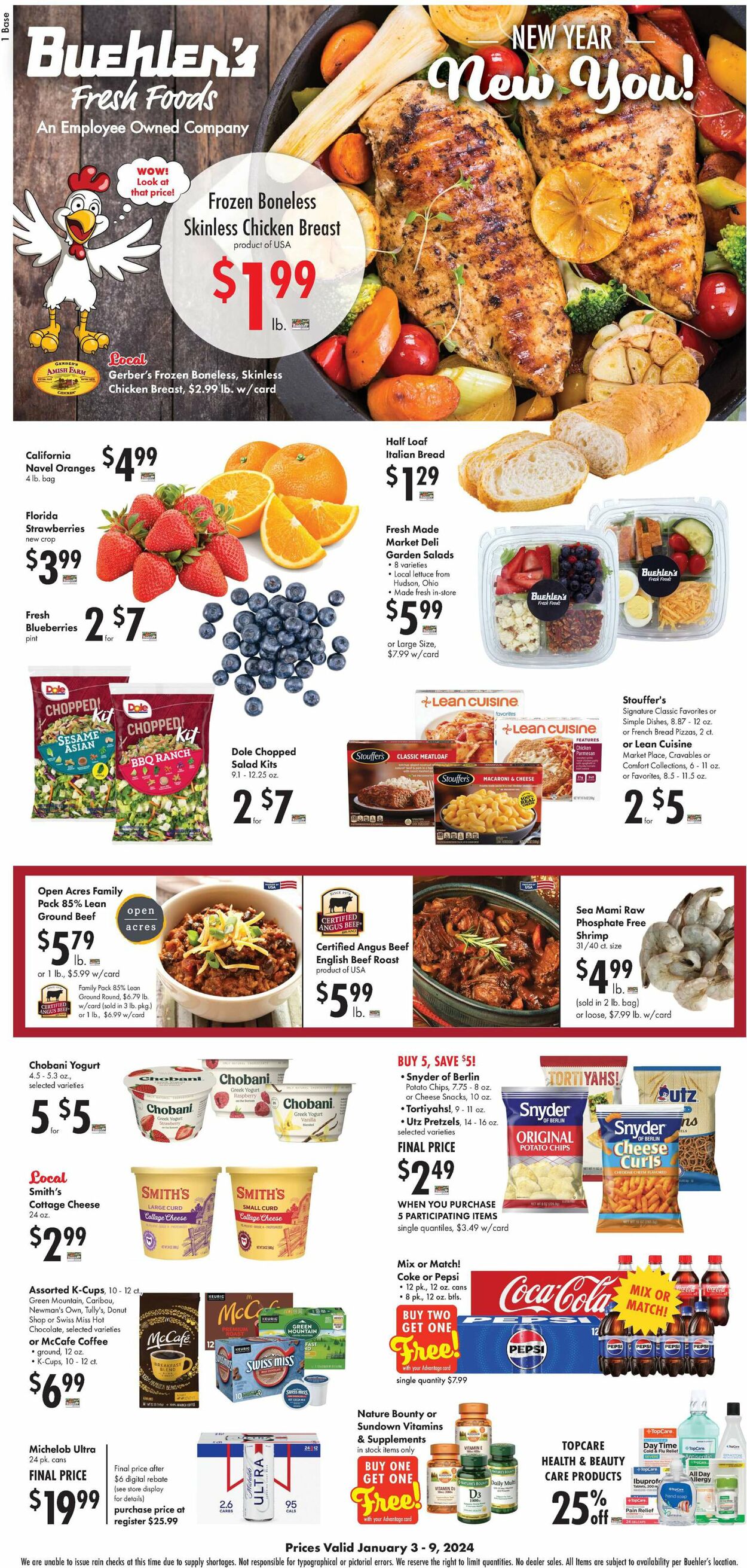 Buehler's Fresh Foods Weekly Ad Circular - valid 01/03-01/09/2024