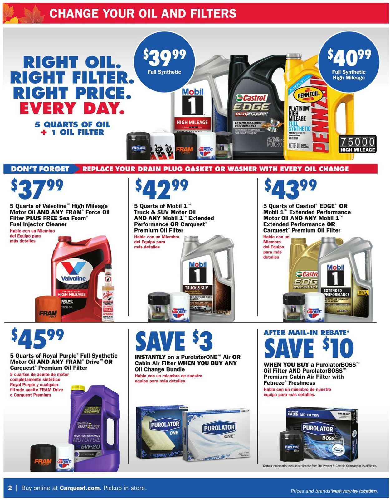 CarQuest Weekly Ad Circular - valid 10/06-11/09/2022 (Page 2)