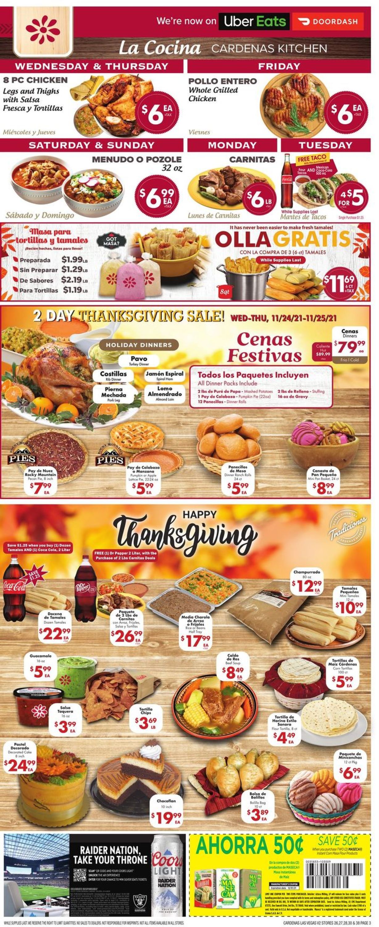 Cardenas THANKSGIVING 2021 Weekly Ad Circular - valid 11/24-11/30/2021 (Page 3)