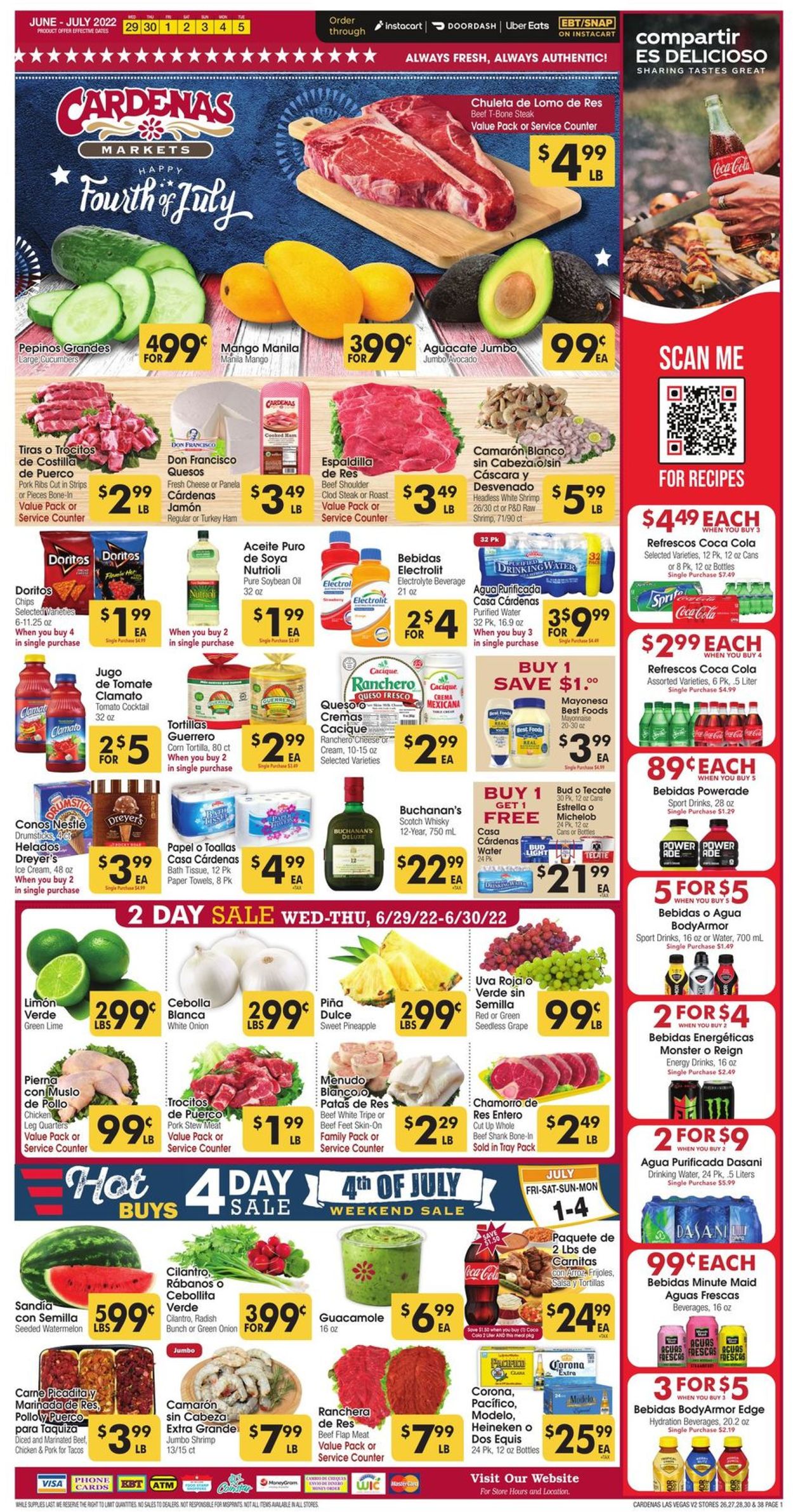 Cardenas - 4th of July Sale Weekly Ad Circular - valid 06/29-07/05/2022