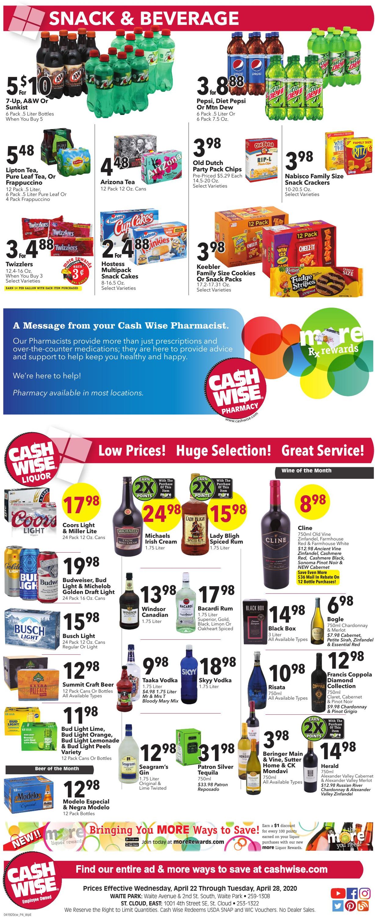 Cash Wise Weekly Ad Circular - valid 04/22-04/28/2020 (Page 4)