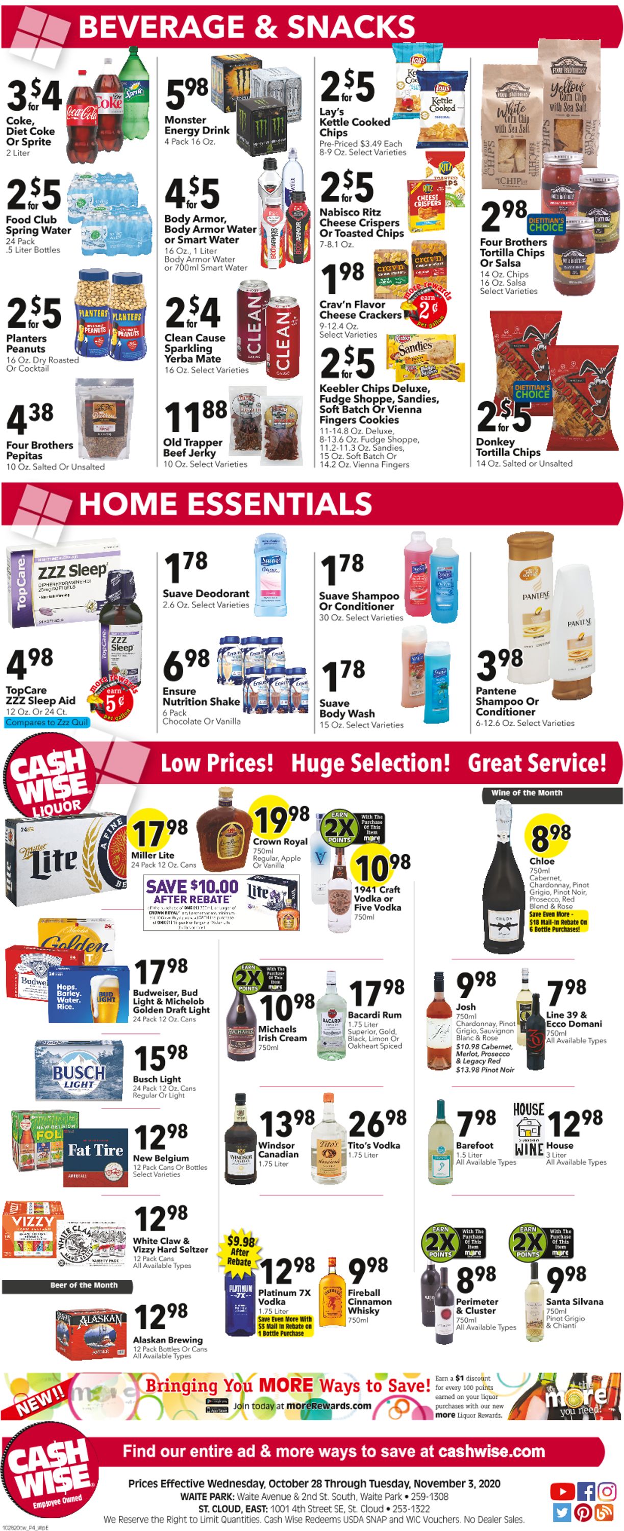 Cash Wise Weekly Ad Circular - valid 10/28-11/03/2020 (Page 4)