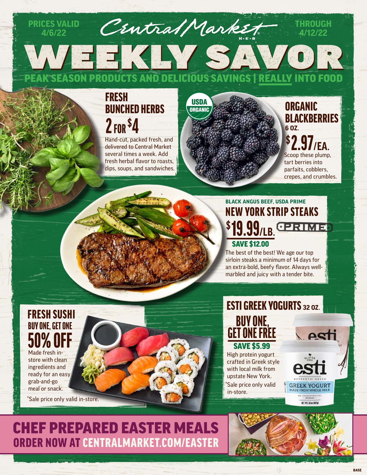 Central Market EASTER 2022 Weekly Ad Circular - valid 04/06-04/12/2022