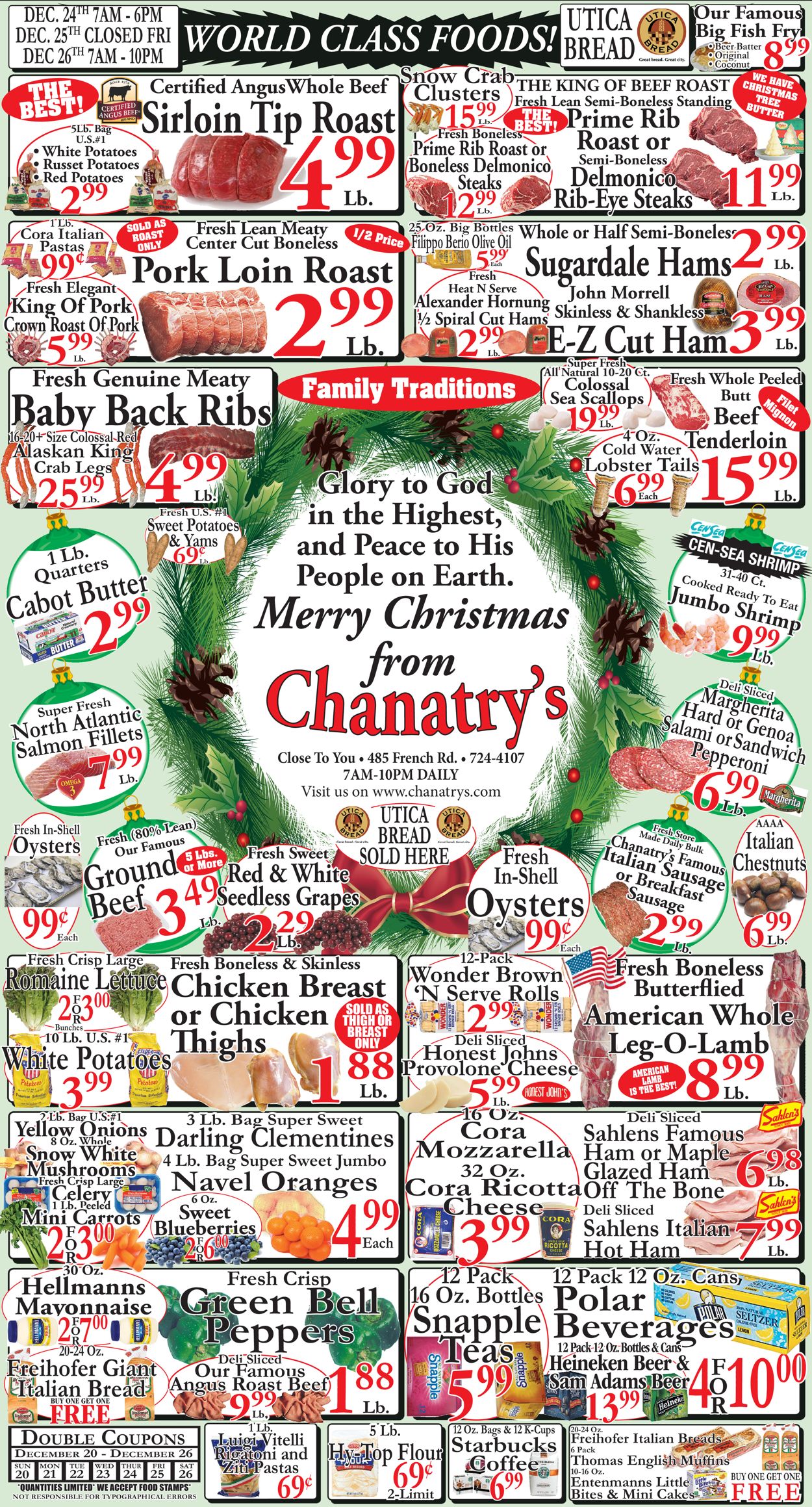 Chanatry's Hometown Market Christmas Ad 2020 Weekly Ad Circular - valid 12/20-12/26/2020
