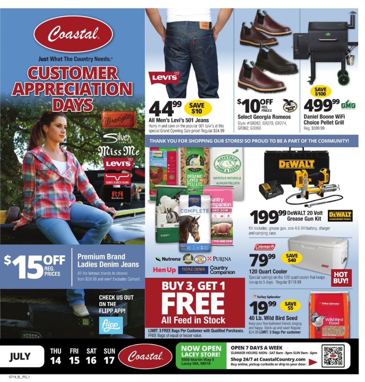 Coastal Farm & Ranch Weekly Ad Circular - valid 07/14-07/17/2022