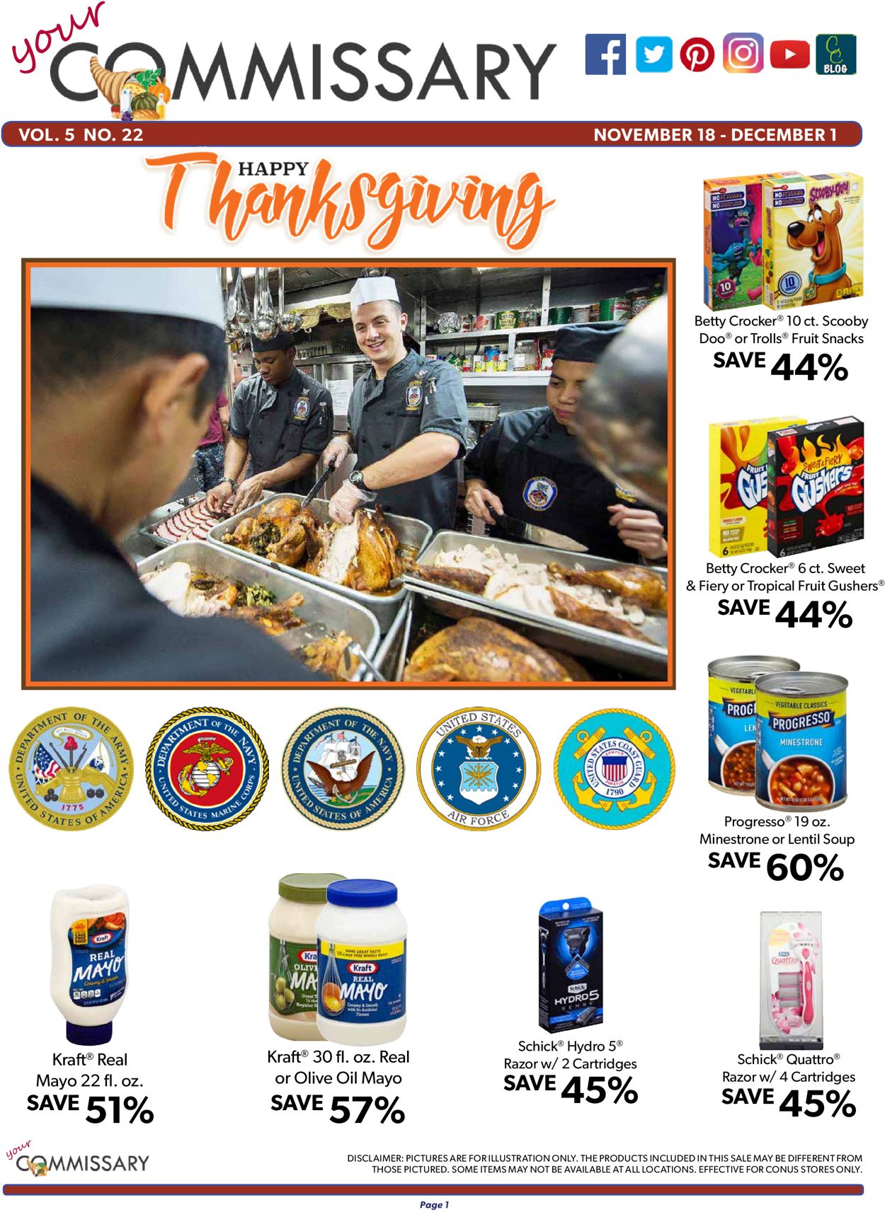 Commissary - Thanksgiving Ad 2019 Weekly Ad Circular - valid 11/18-12/01/2019
