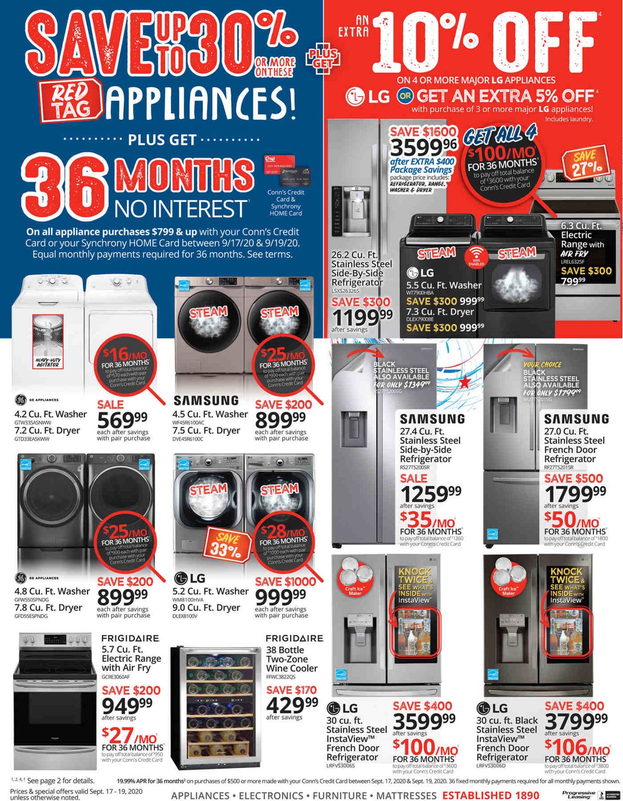 Conn's Home Plus Weekly Ad Circular - valid 09/17-09/19/2020 (Page 4)