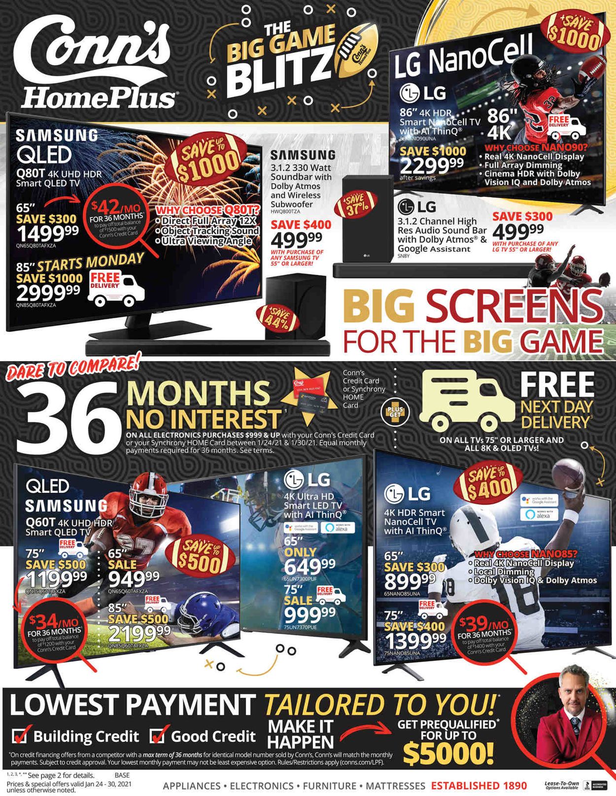 Conn's Home Plus Weekly Ad Circular - valid 01/24-01/30/2021