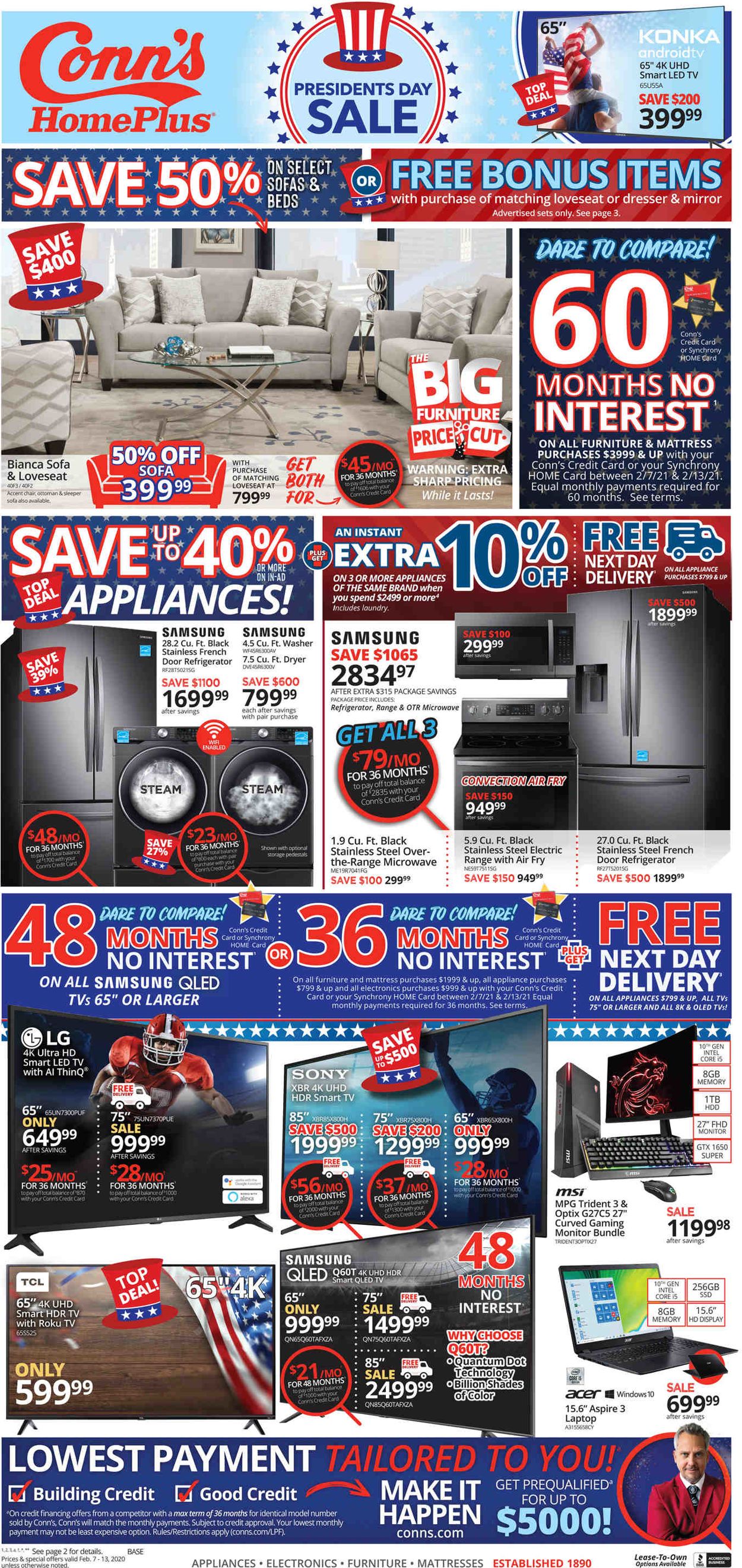 Conn's Home Plus Weekly Ad Circular - valid 02/07-02/13/2021