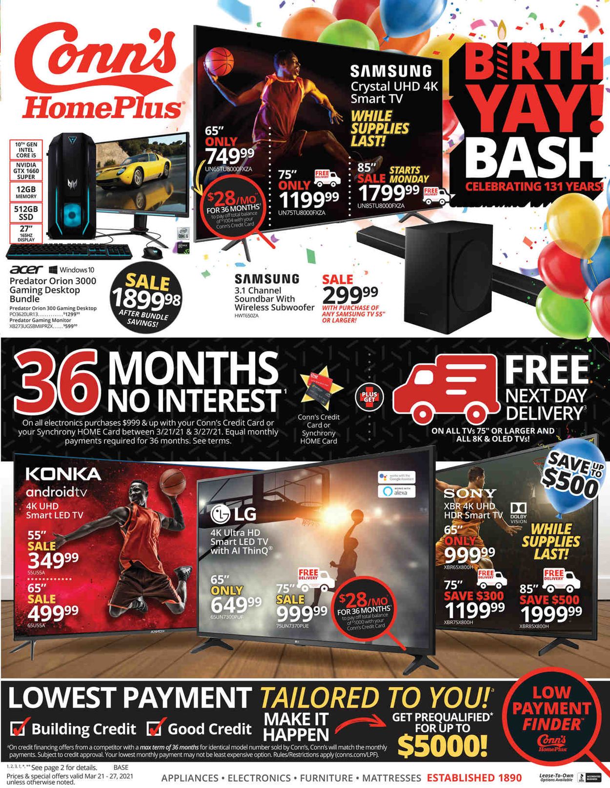 Conn's Home Plus Weekly Ad Circular - valid 03/21-03/27/2021