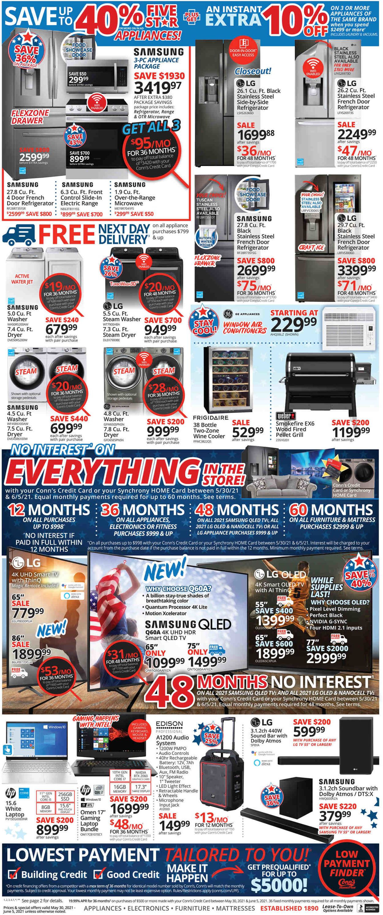 Conn's Home Plus Weekly Ad Circular - valid 05/30-06/05/2021 (Page 4)