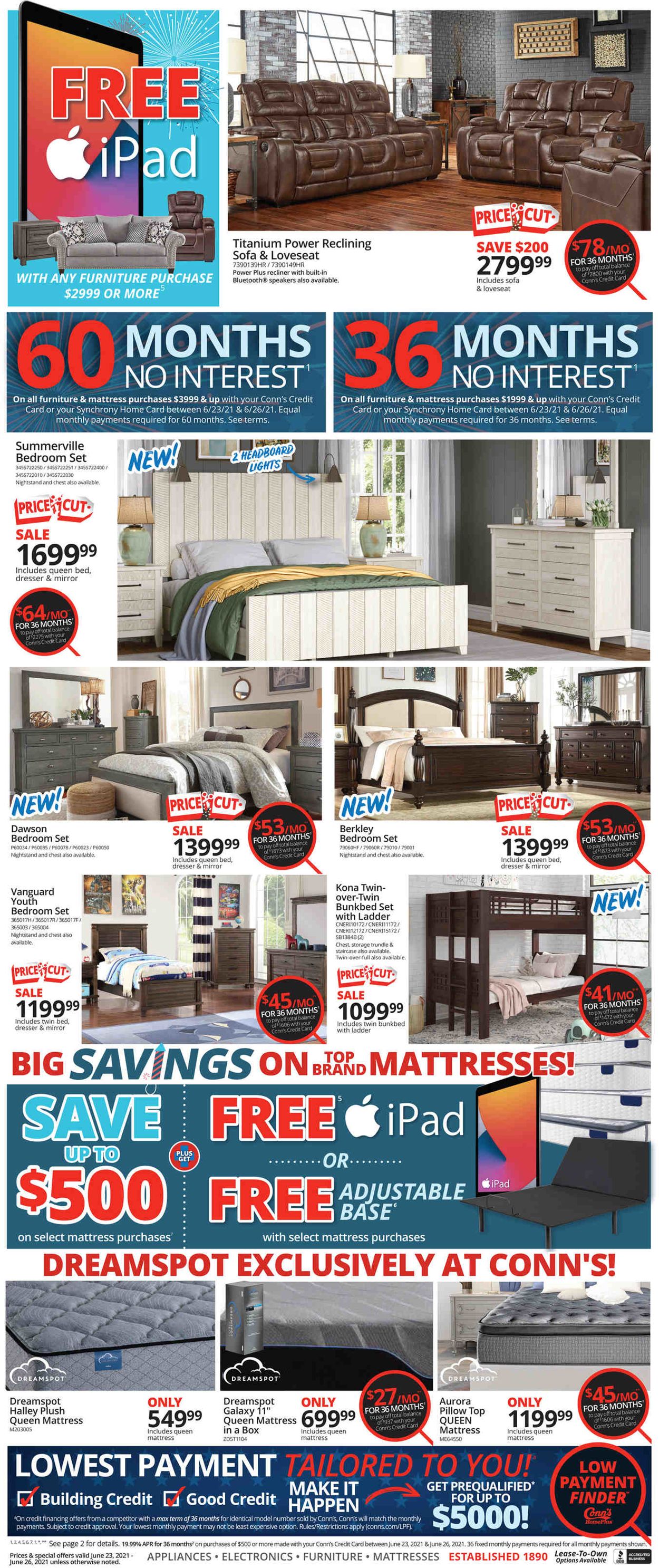 Conn's Home Plus Weekly Ad Circular - valid 06/23-06/26/2021 (Page 4)