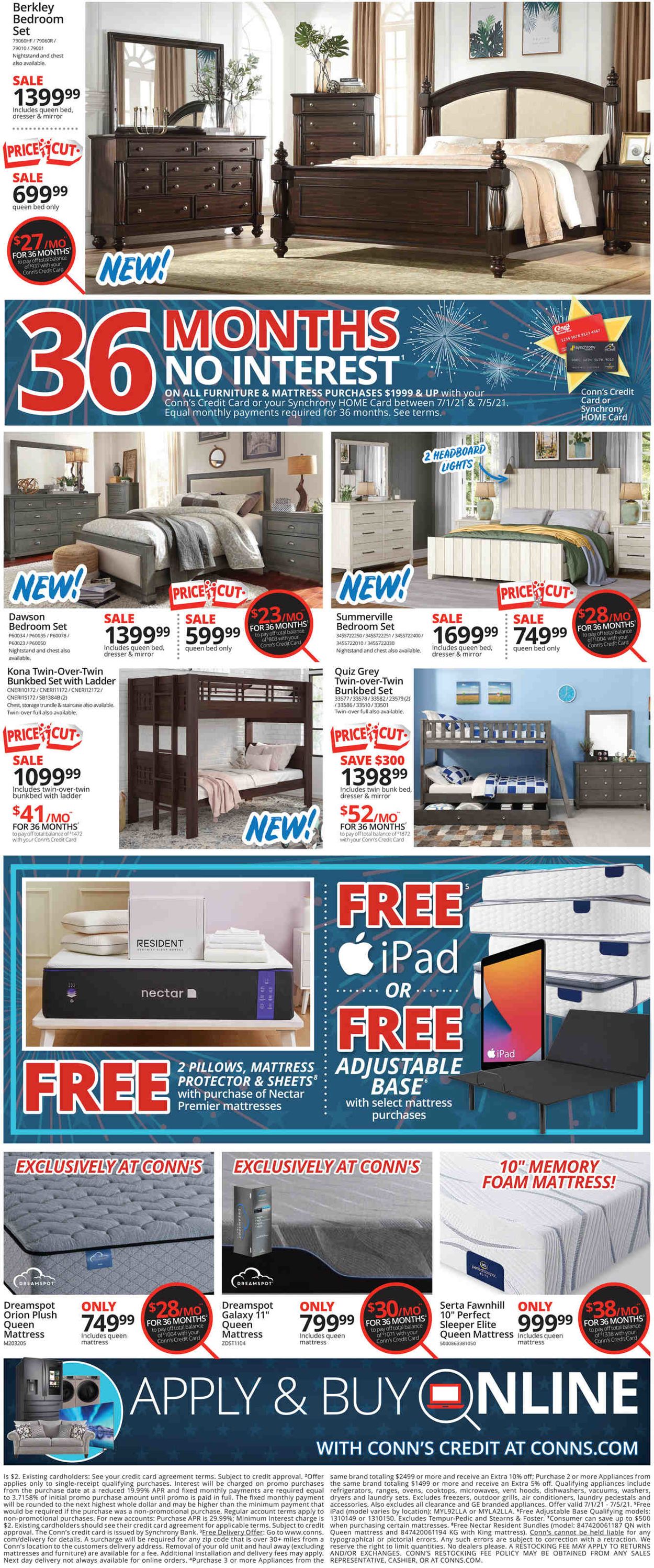 Conn's Home Plus Weekly Ad Circular - valid 07/01-07/05/2021 (Page 3)