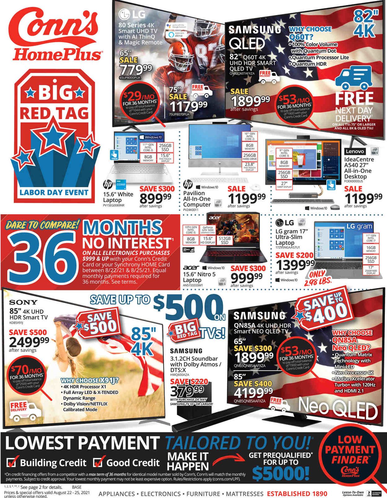 Conn's Home Plus Weekly Ad Circular - valid 08/22-08/25/2021