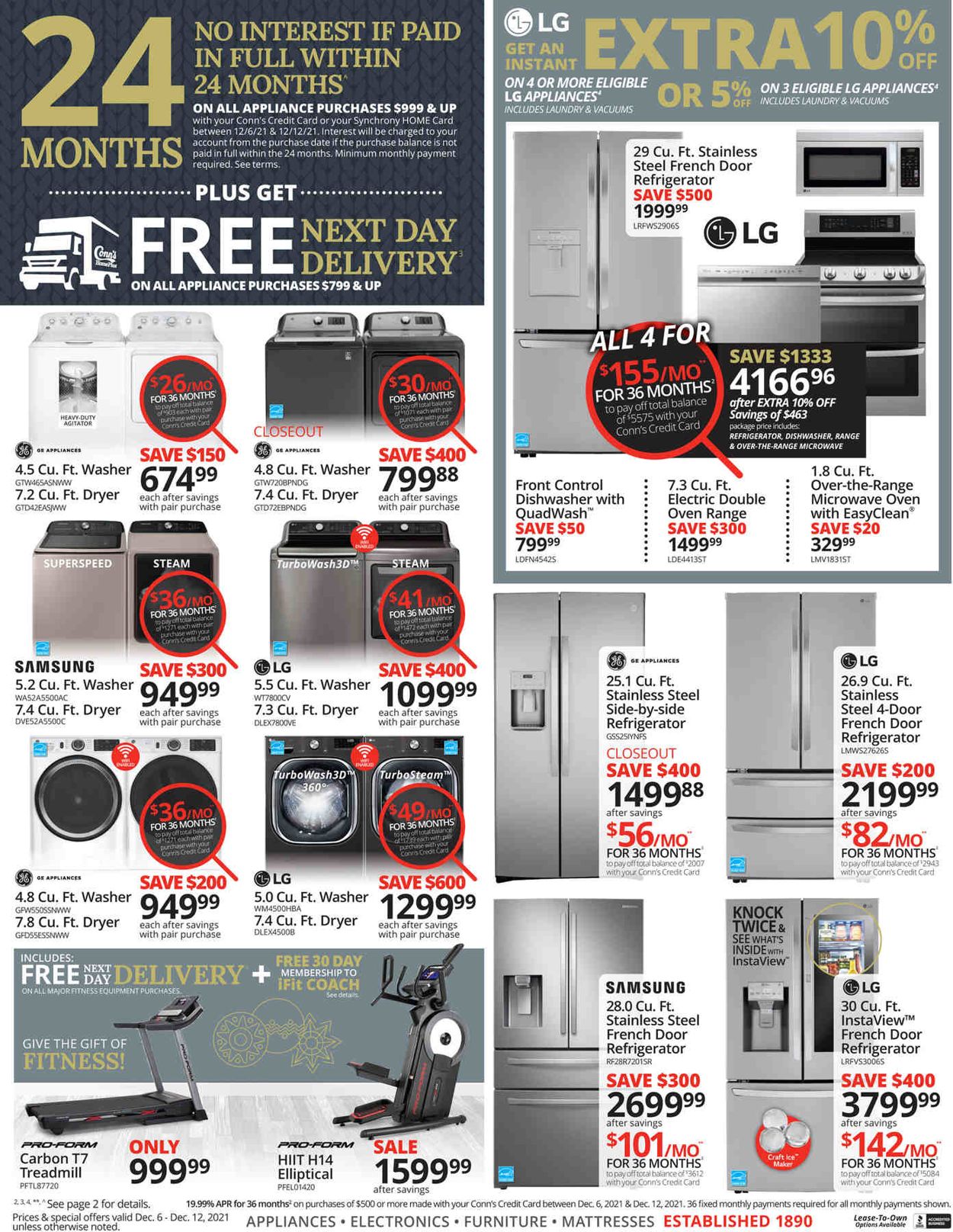Conn's Home Plus Weekly Ad Circular - valid 12/06-12/12/2021 (Page 4)