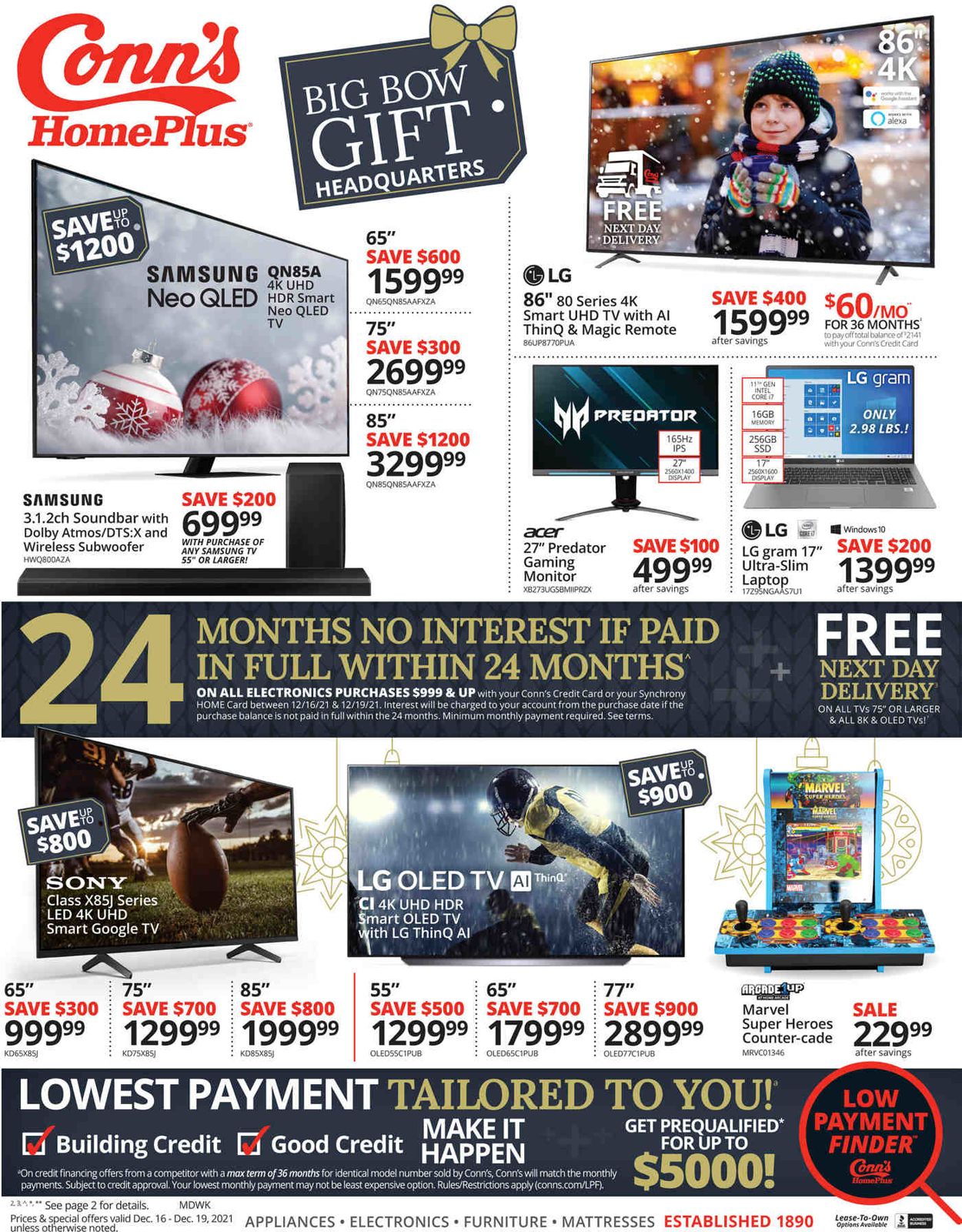 Conn's Home Plus Weekly Ad Circular - valid 12/16-12/19/2021