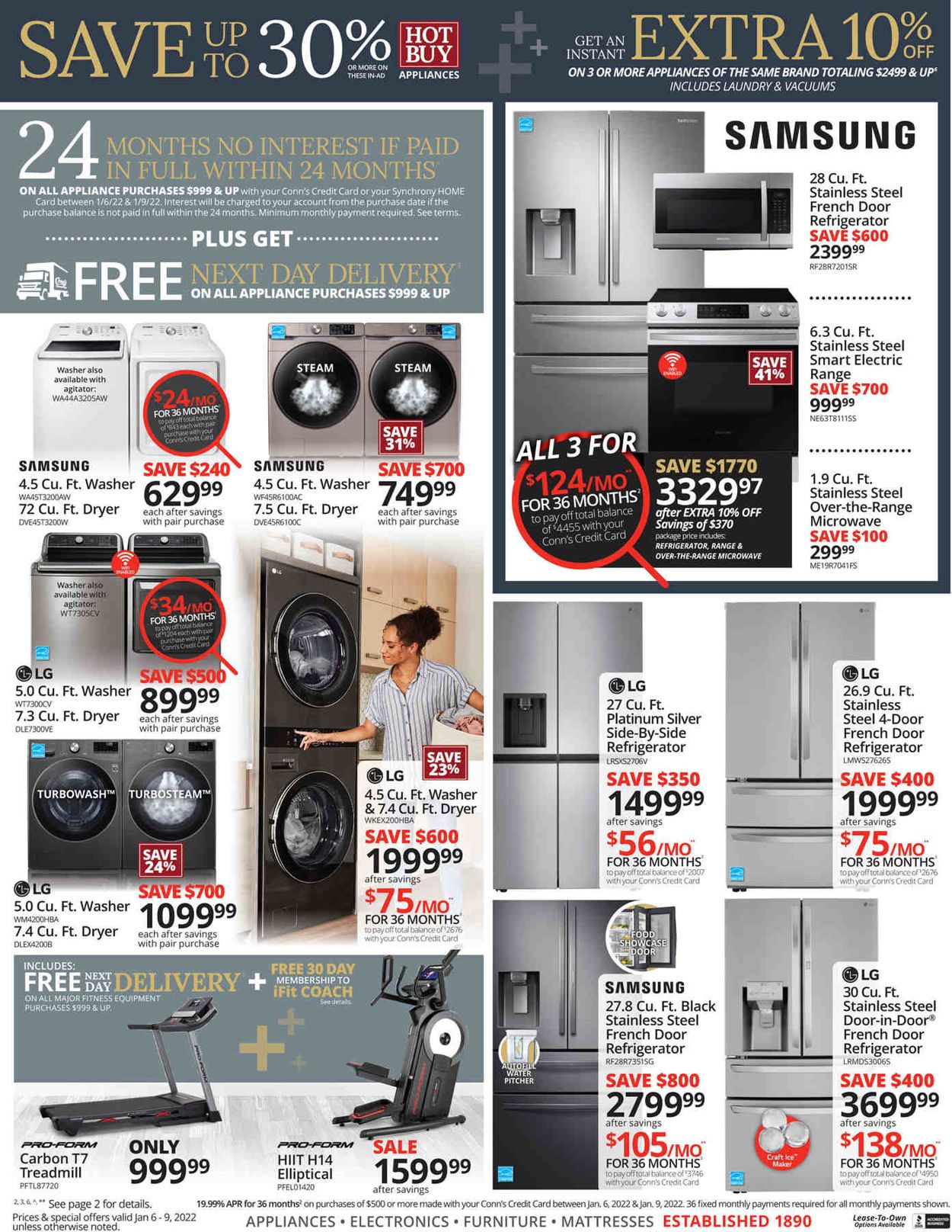 Conn's Home Plus Weekly Ad Circular - valid 01/06-01/09/2022 (Page 4)