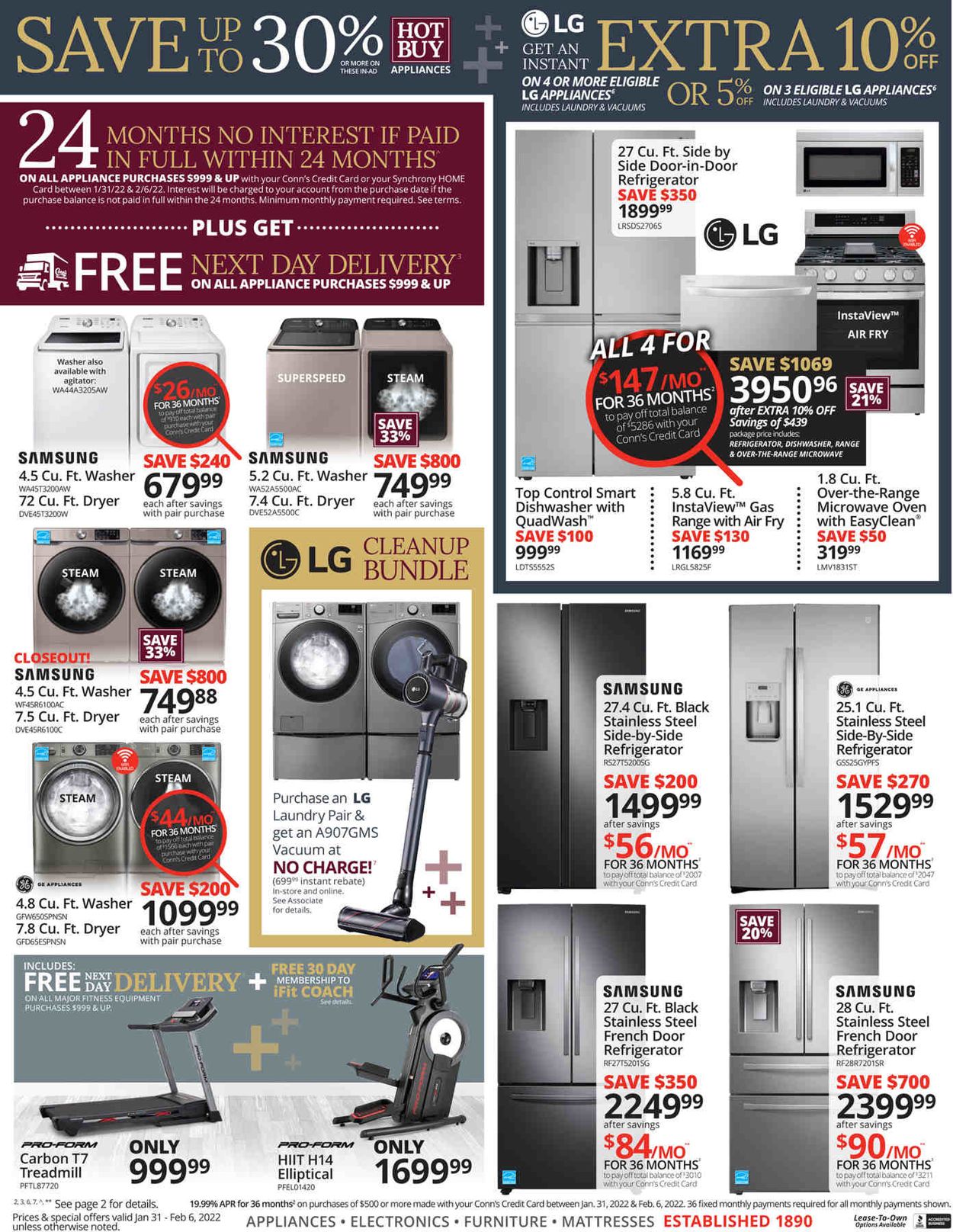 Conn's Home Plus Weekly Ad Circular - valid 01/31-02/06/2022 (Page 4)