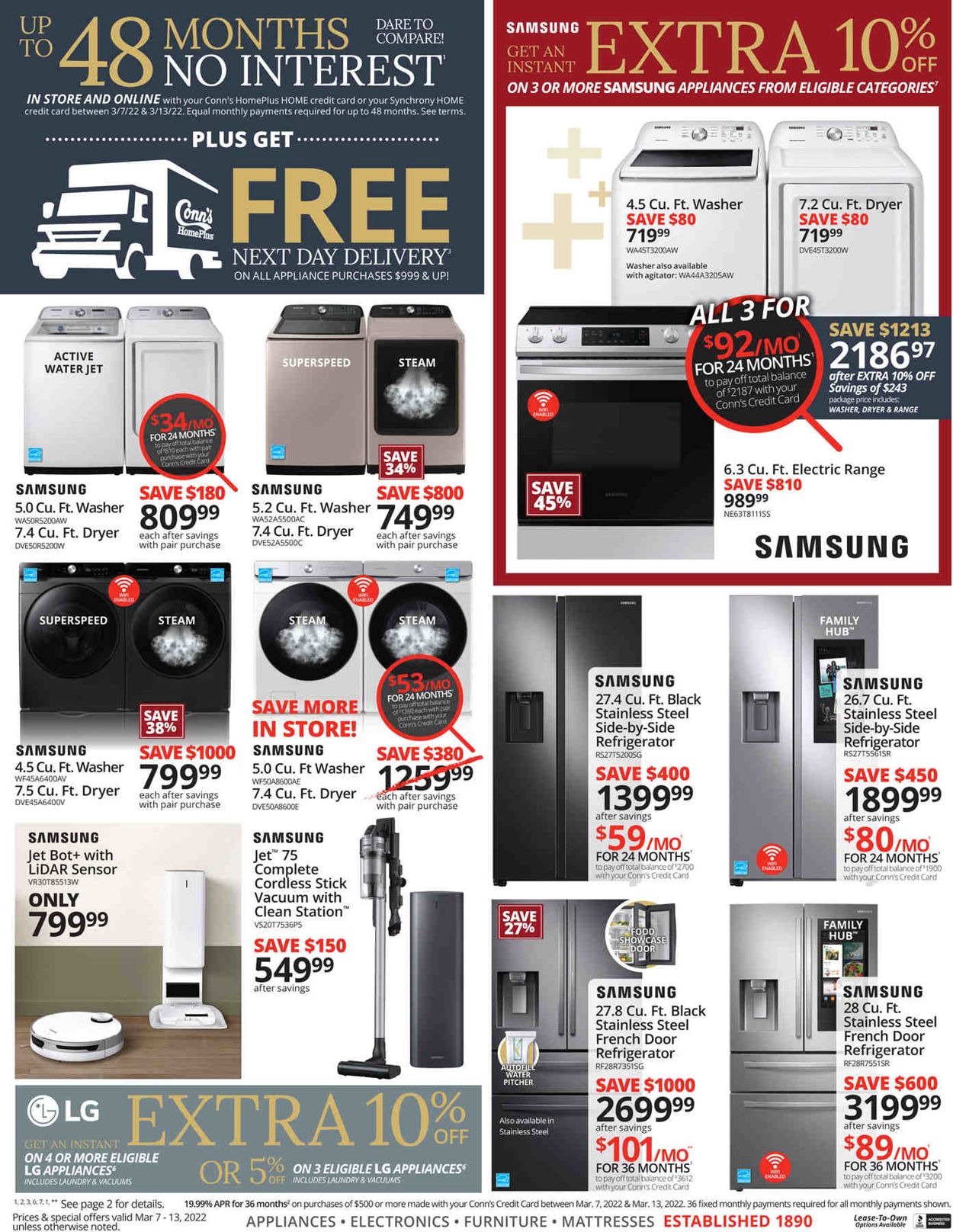 Conn's Home Plus Weekly Ad Circular - valid 03/07-03/13/2022 (Page 4)