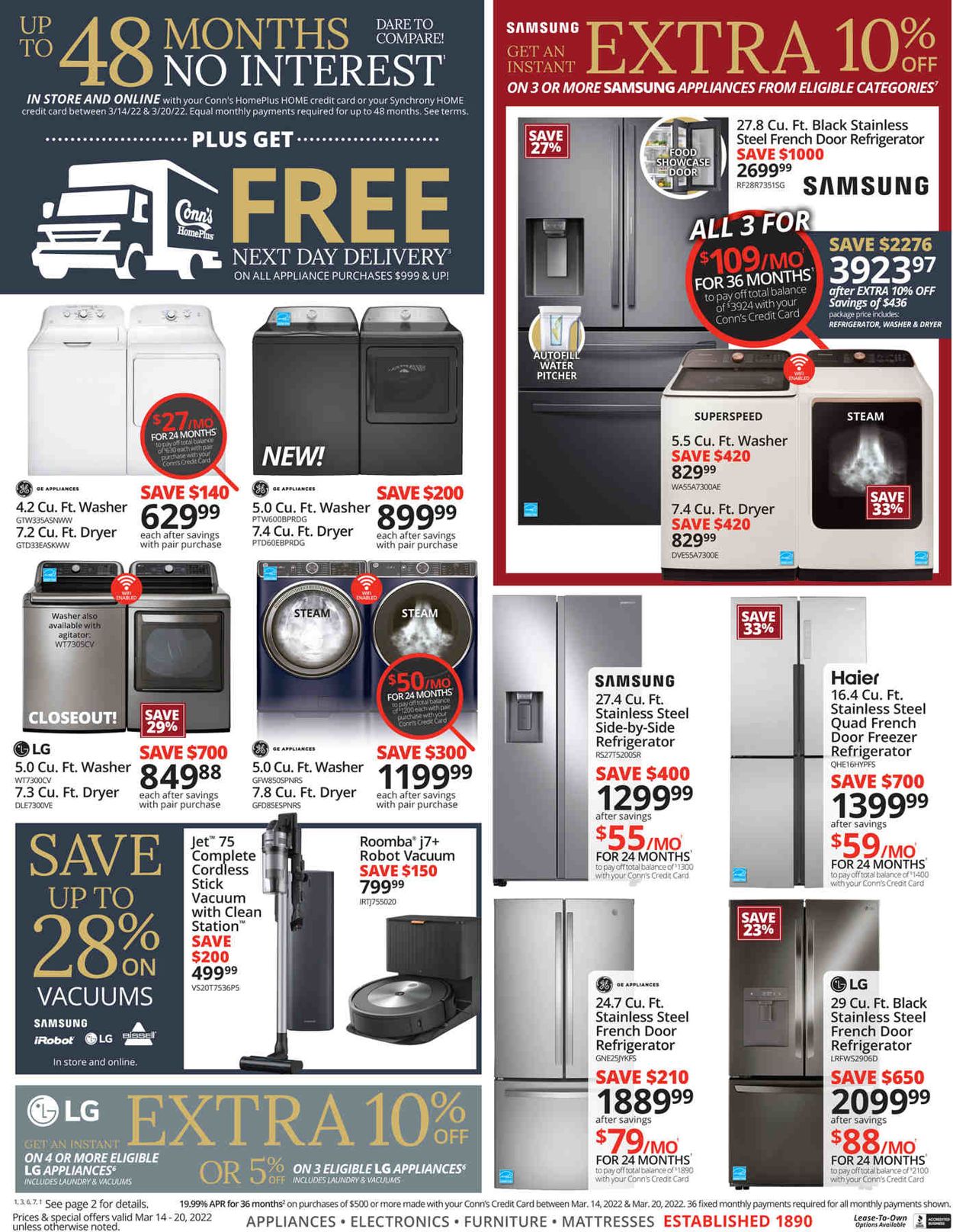 Conn's Home Plus Weekly Ad Circular - valid 03/14-03/20/2022 (Page 4)