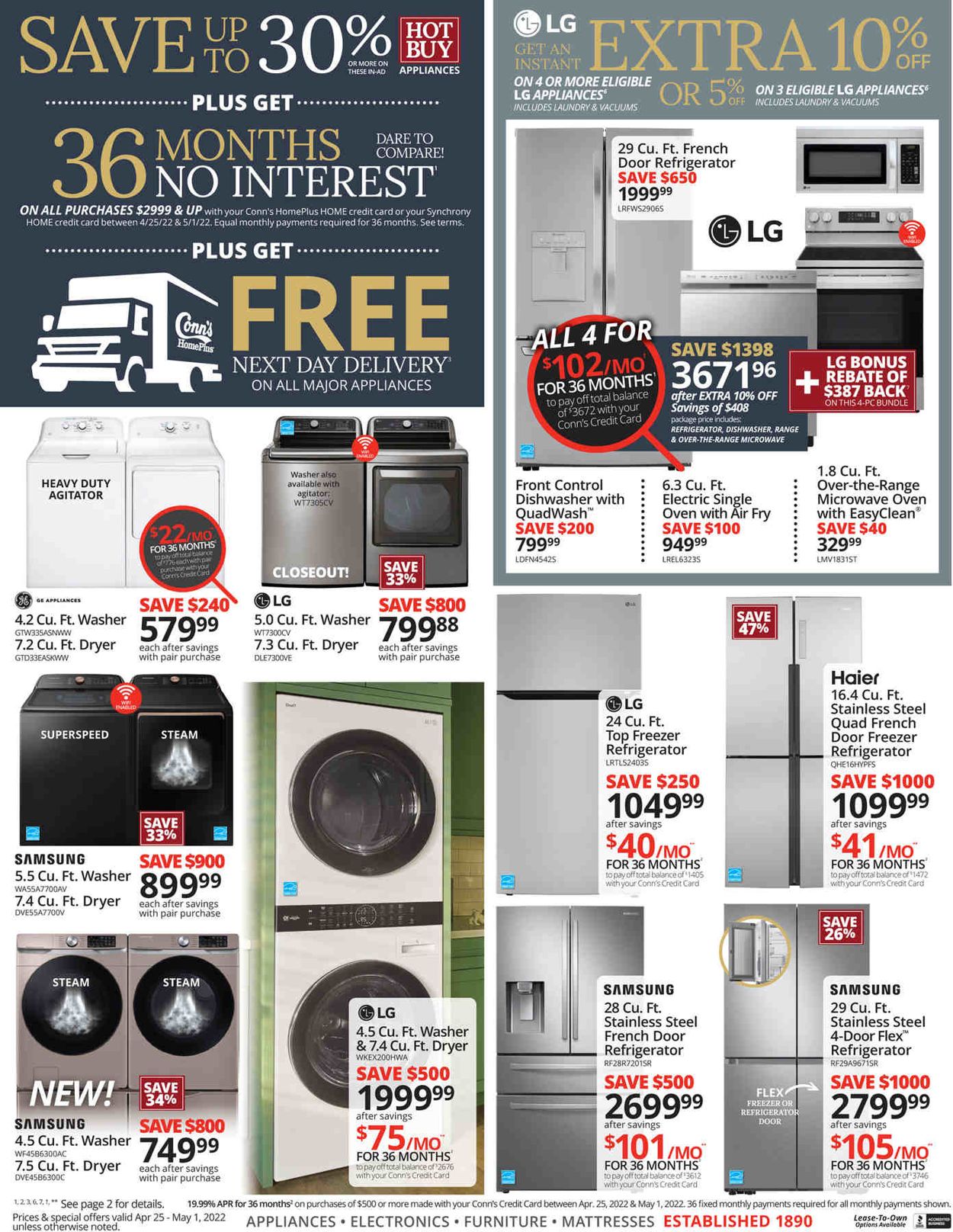Conn's Home Plus Weekly Ad Circular - valid 04/25-05/01/2022 (Page 4)