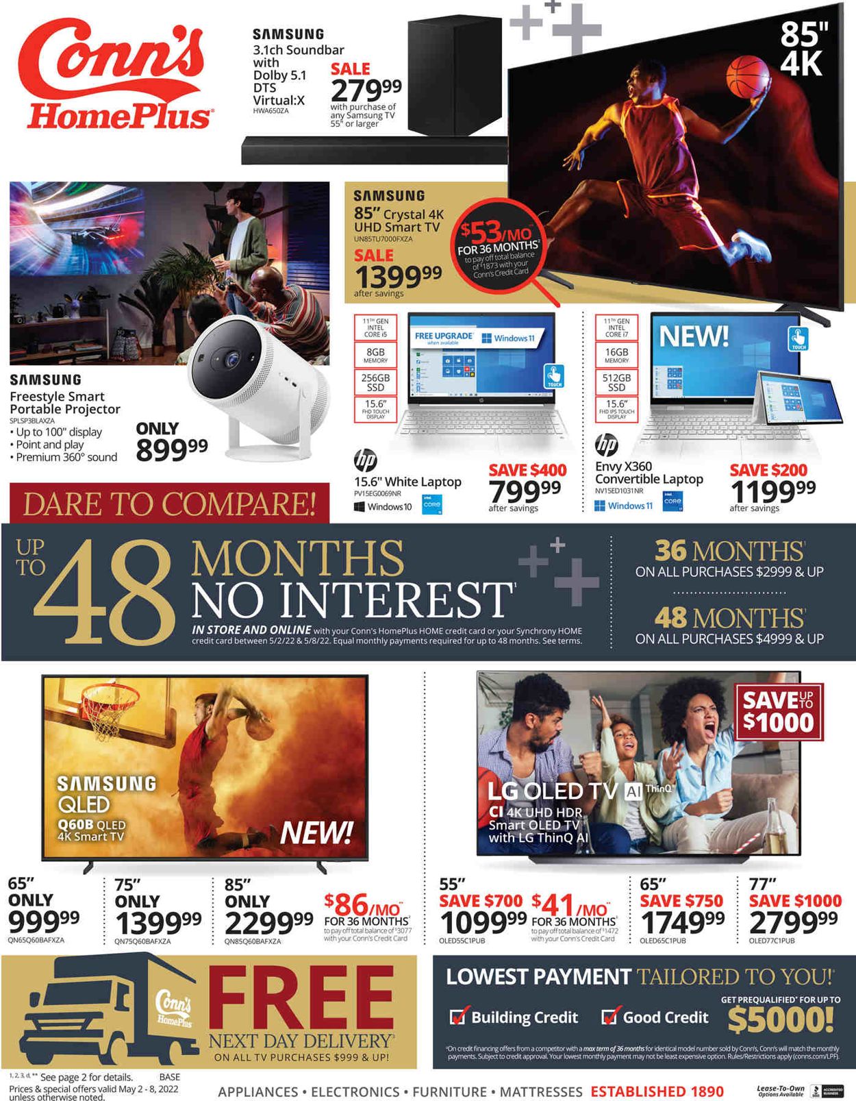 Conn's Home Plus Weekly Ad Circular - valid 05/02-05/08/2022