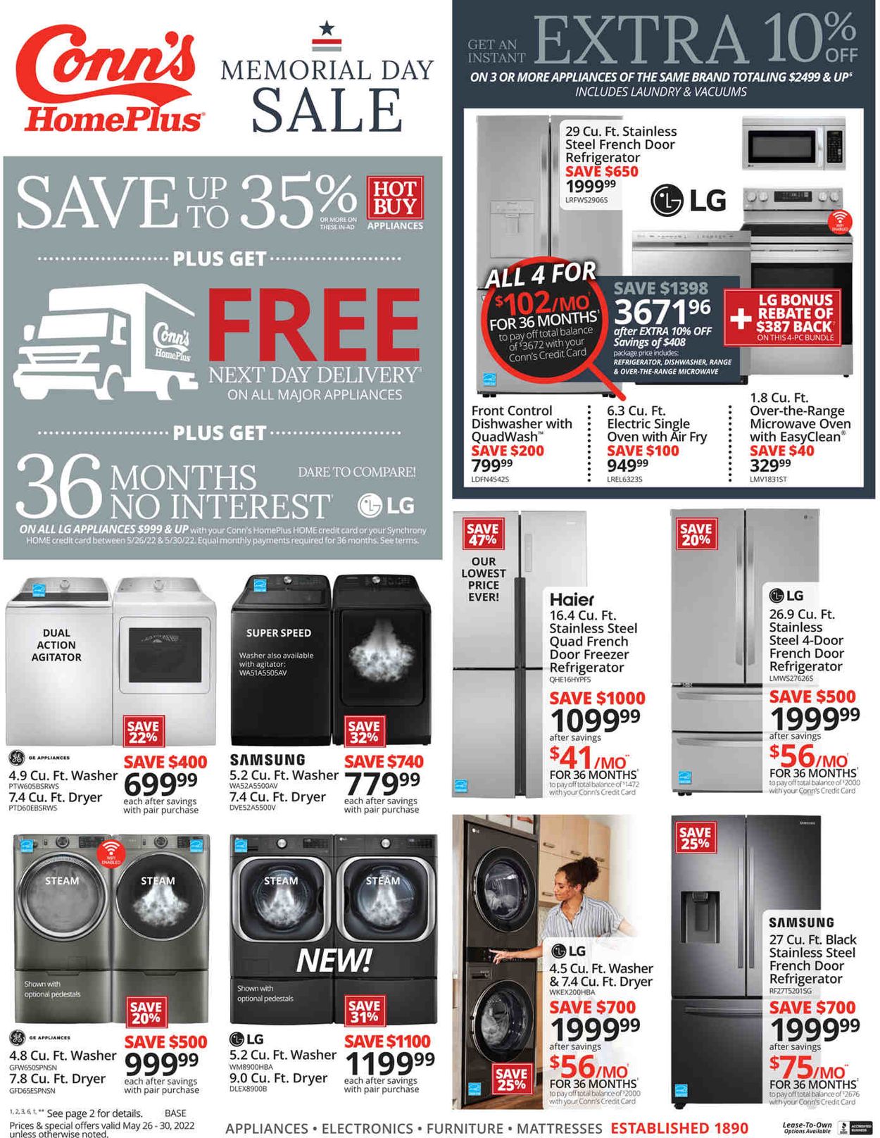 Conn's Home Plus Weekly Ad Circular - valid 05/26-05/30/2022