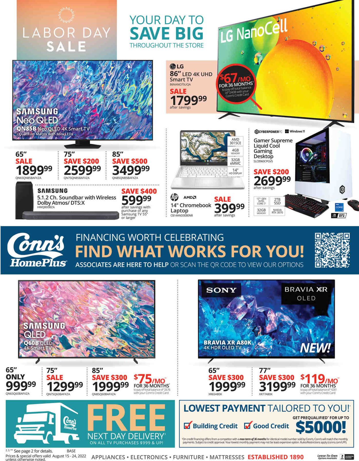 Conn's Home Plus Weekly Ad Circular - valid 08/15-08/24/2022